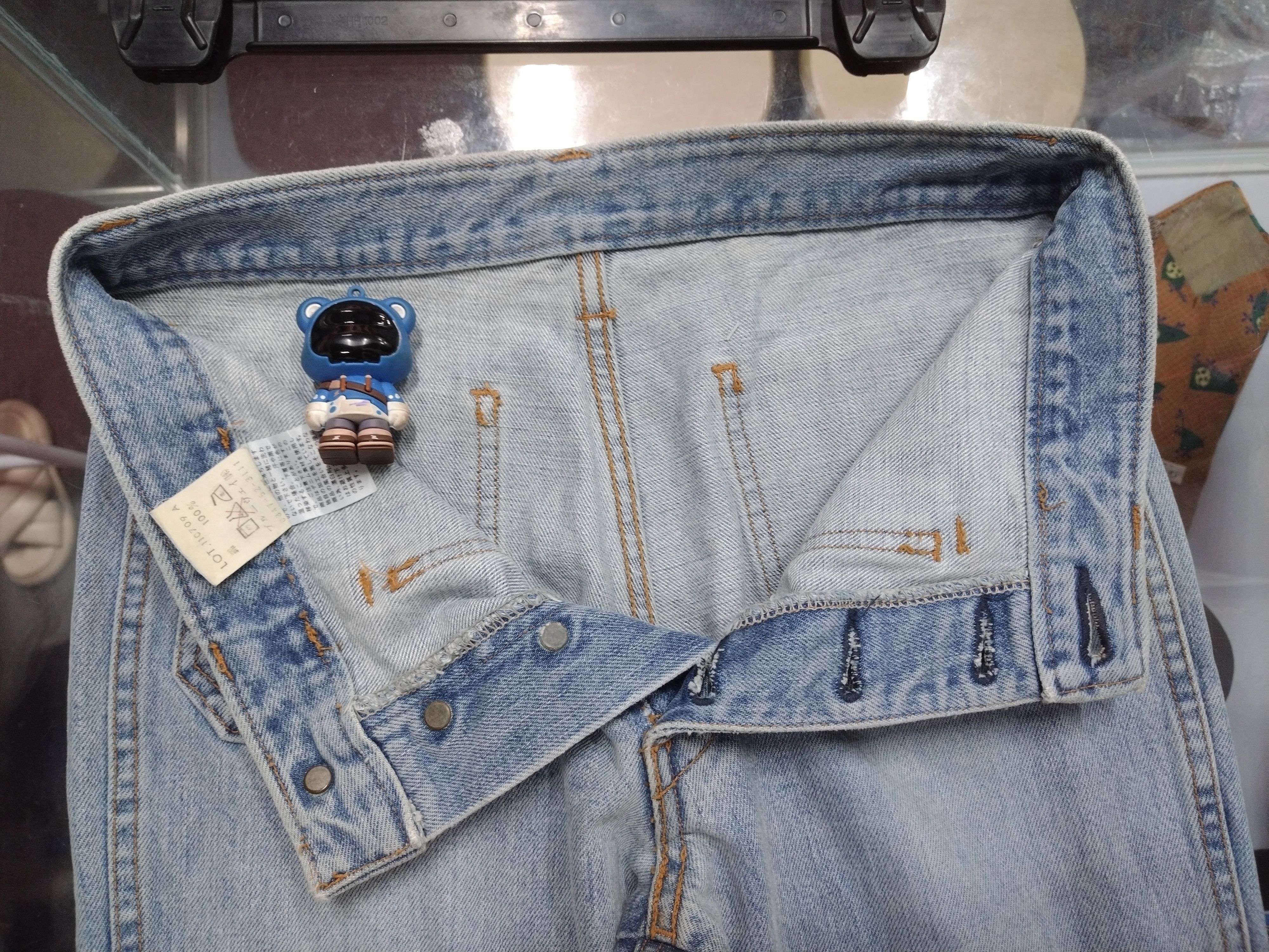 Japanese Brand × Le Grande Bleu (L.G.B.) × Vintage Vintage BLUE WAY Flare Bootcut Faded Jeans Bell Button Size 28" / US 6 / IT 42 - 12 Thumbnail