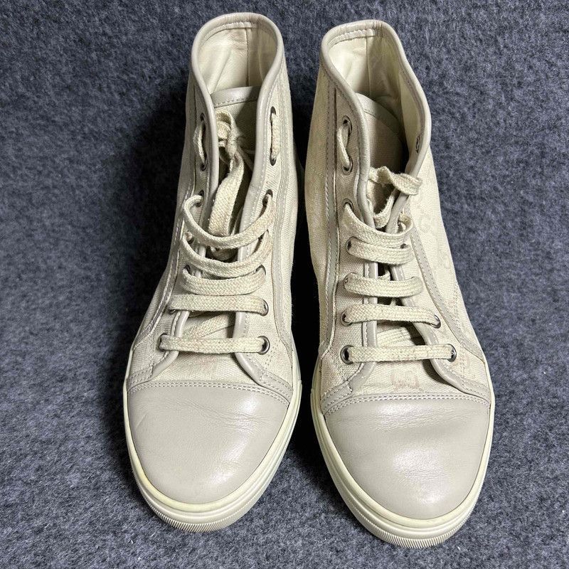 Gucci Gucci High-Top Monogram Canvas Sneakers for Women - Size US 7.5 / IT 37.5 - 2 Thumbnail