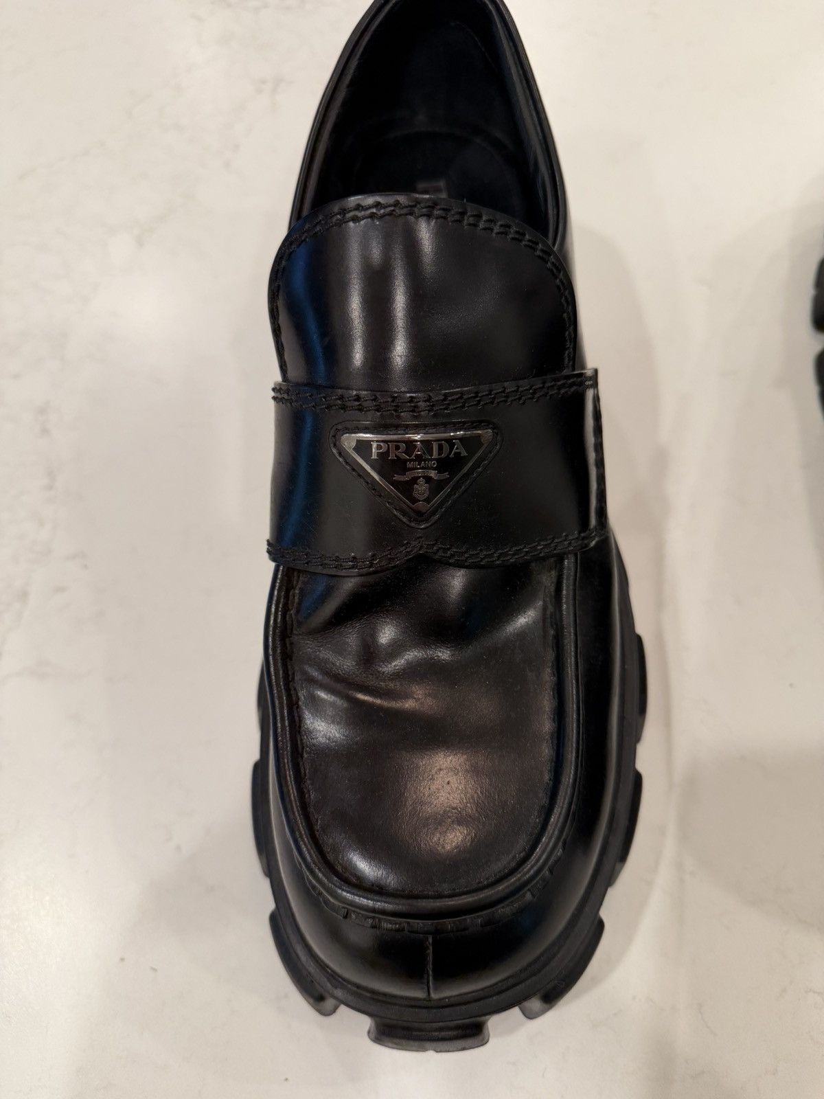 Prada Monolith brushed leather loafers Size US 8.5 / EU 41-42 - 7 Thumbnail