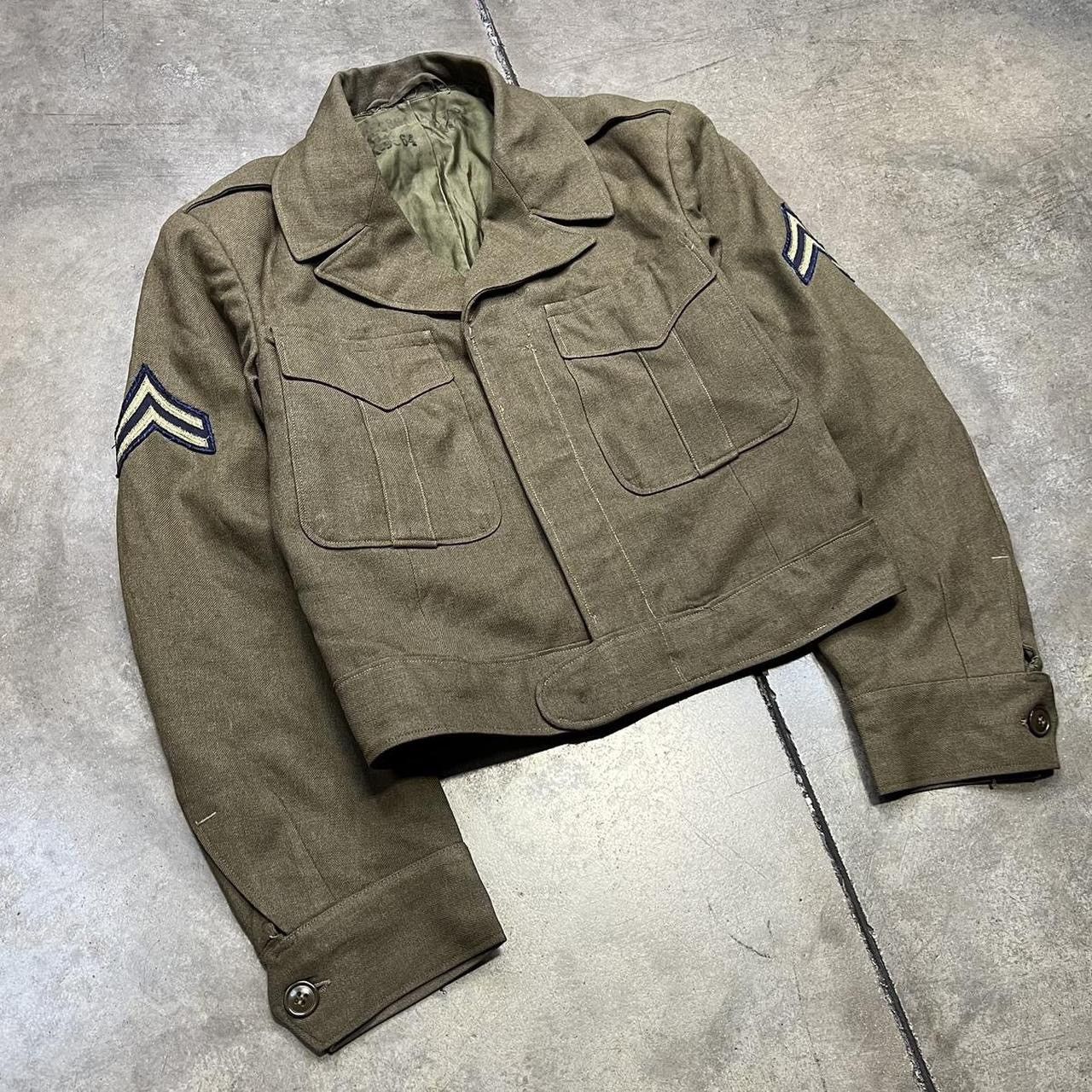 Vintage Vintage Eisenhower Ike Jacket WWII Cropped Military Wool USA Size US XS / EU 42 / 0 - 2 Thumbnail