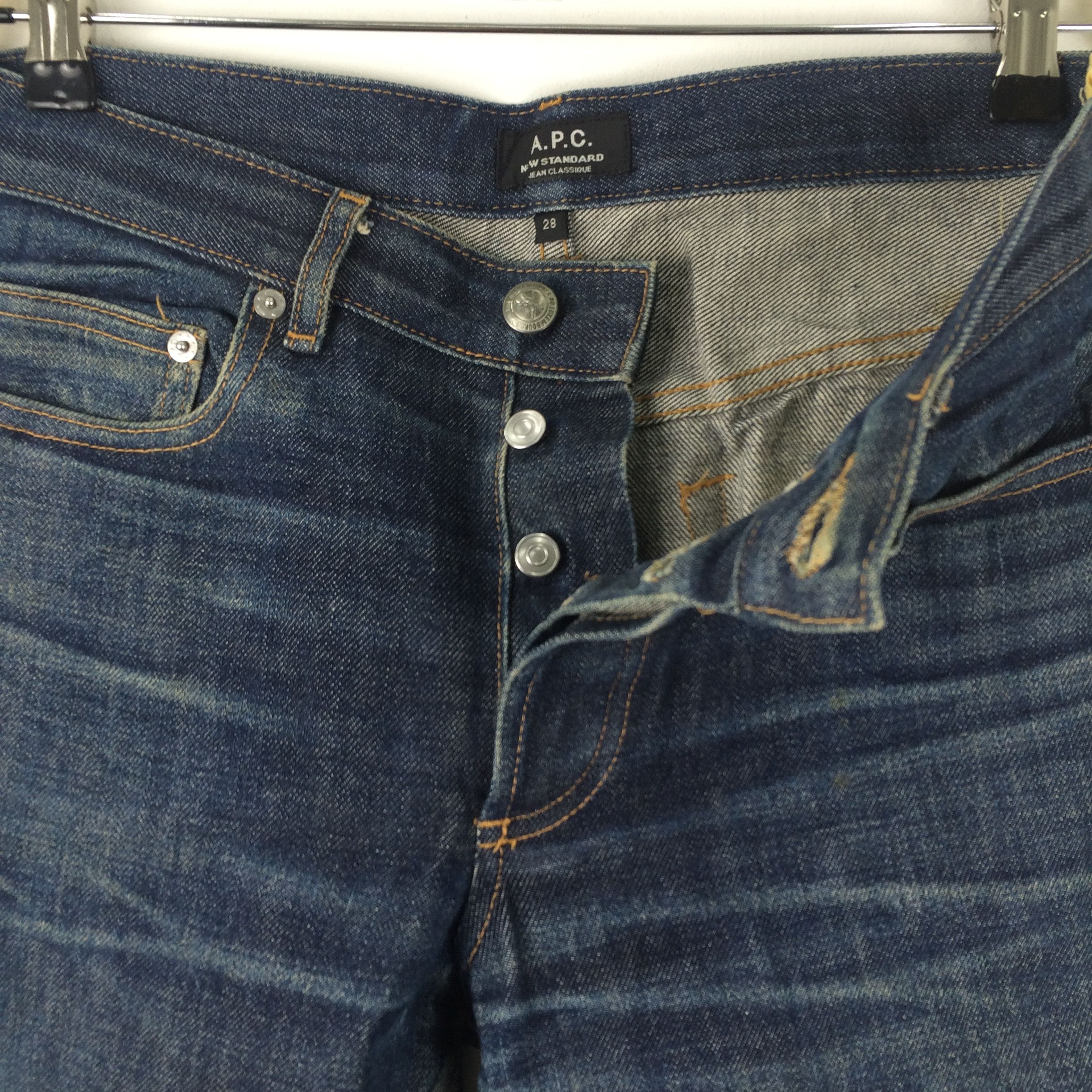 A.P.C. X176 A.P.C. SELVEDGE DISTRESSED JEANS BUTTON FLY Size US 31 - 4 Thumbnail