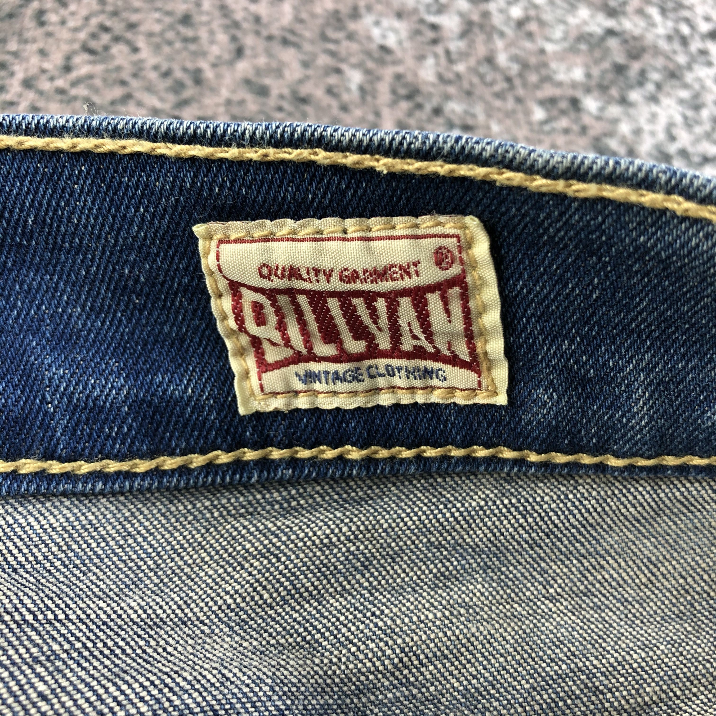 Japanese Brand Billvan Rubber Soul Jeans Faded Blue Denim KJ1539 Size US 31 - 7 Thumbnail