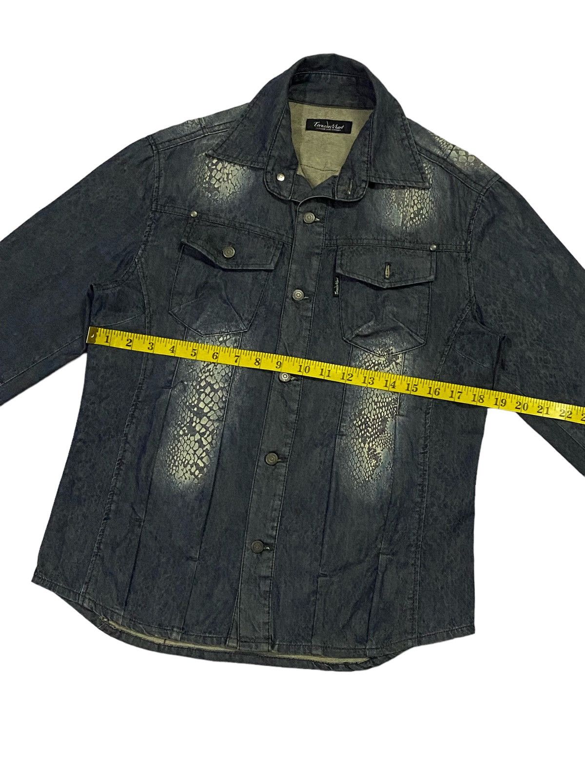 Tornado Mart Tornado Mart Snakeskin Printed Jeans Button Ups Shirt Size M / US 6-8 / IT 42-44 - 3 Thumbnail