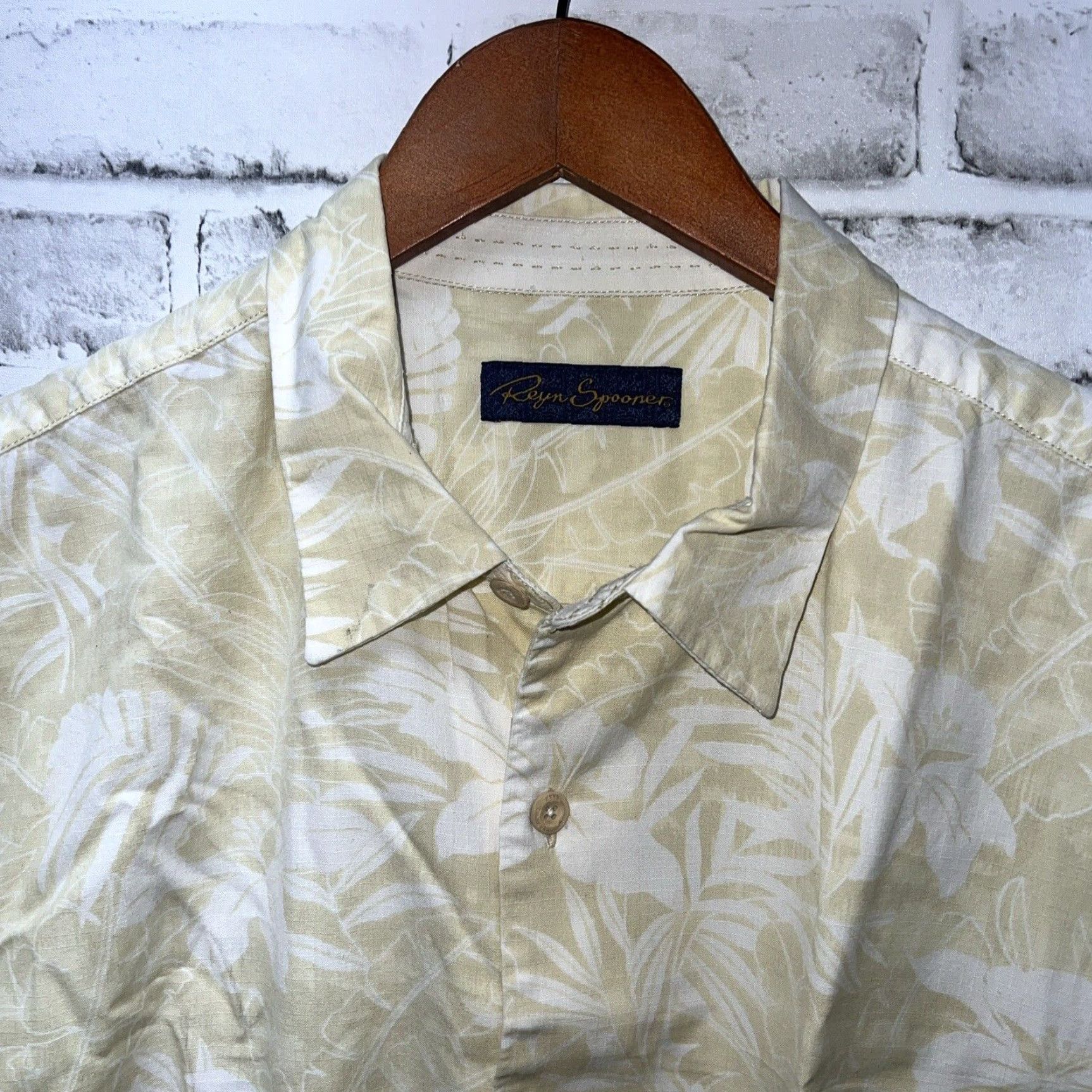 Reyn Spooner VINTAGE Reyn Spooner Hawaiian Shirt Mens L Short Sleeve Button-Up Yellow 24" Pit to Pit Mens Size US L / EU 52-54 / 3 - 2 Thumbnail