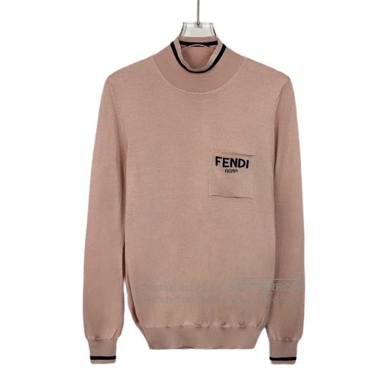 Fendi Fendi Flesh-colored letter inlay mulberry silk high neck l Size XXS / US 00 / IT 34 - 1 Thumbnail