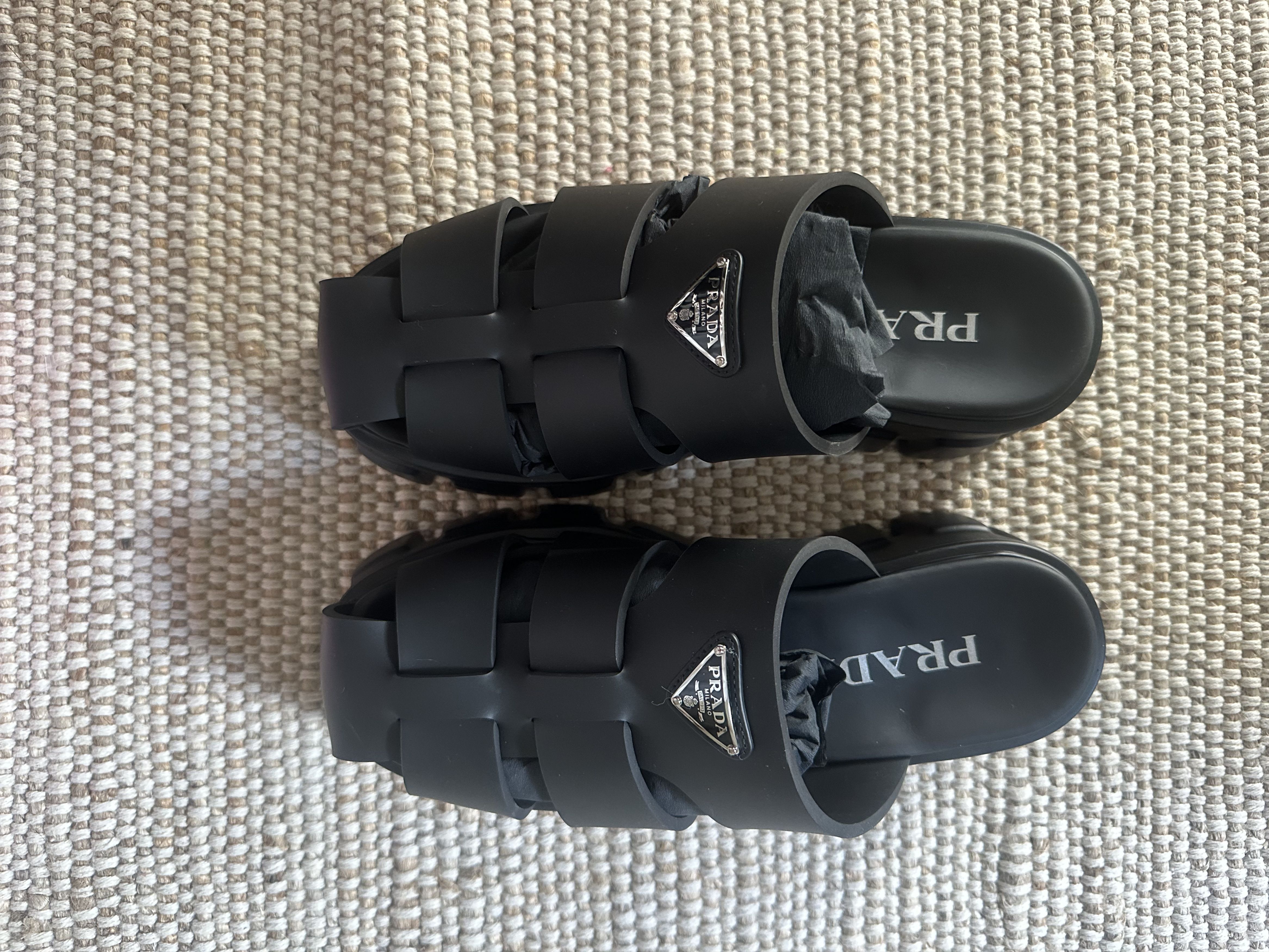 Prada Prada Monolith Rubber Mules Size US 8 / IT 38 - 2 Thumbnail