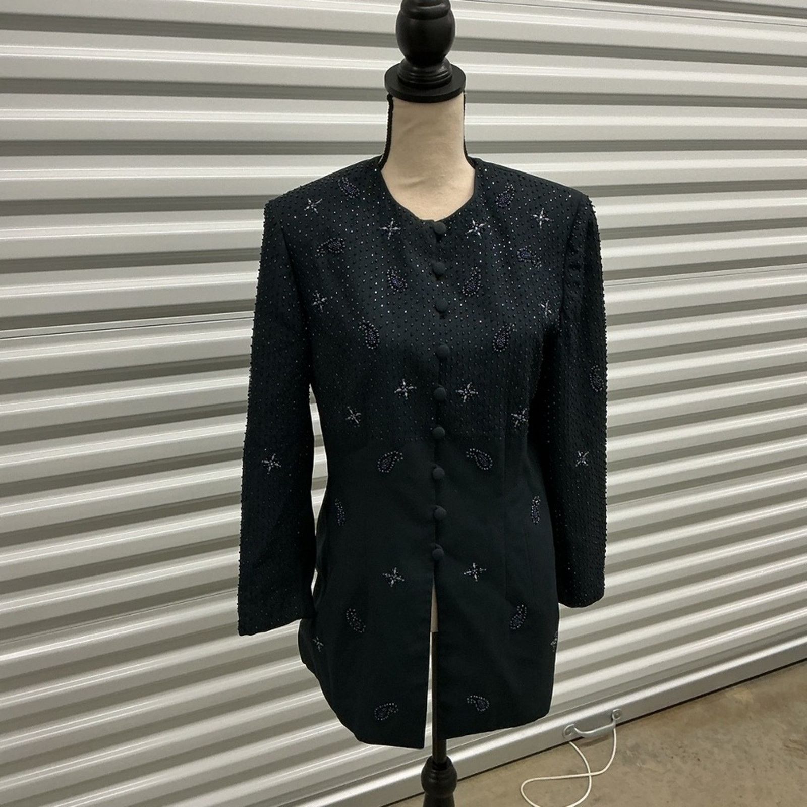 Other John Meyer Vintage Beaded Jacket Black Button Front Size XS Size XS / US 0-2 / IT 36-38 - 1 Thumbnail
