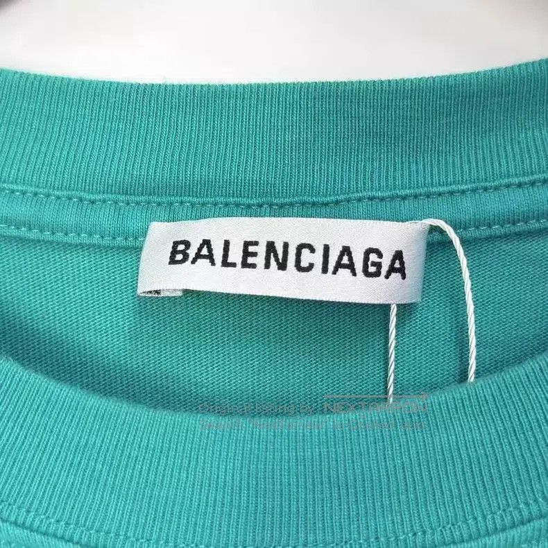 Balenciaga Balenciaga Green portrait logo letter short-sleeve shirt Size US L / EU 52-54 / 3 - 6 Thumbnail
