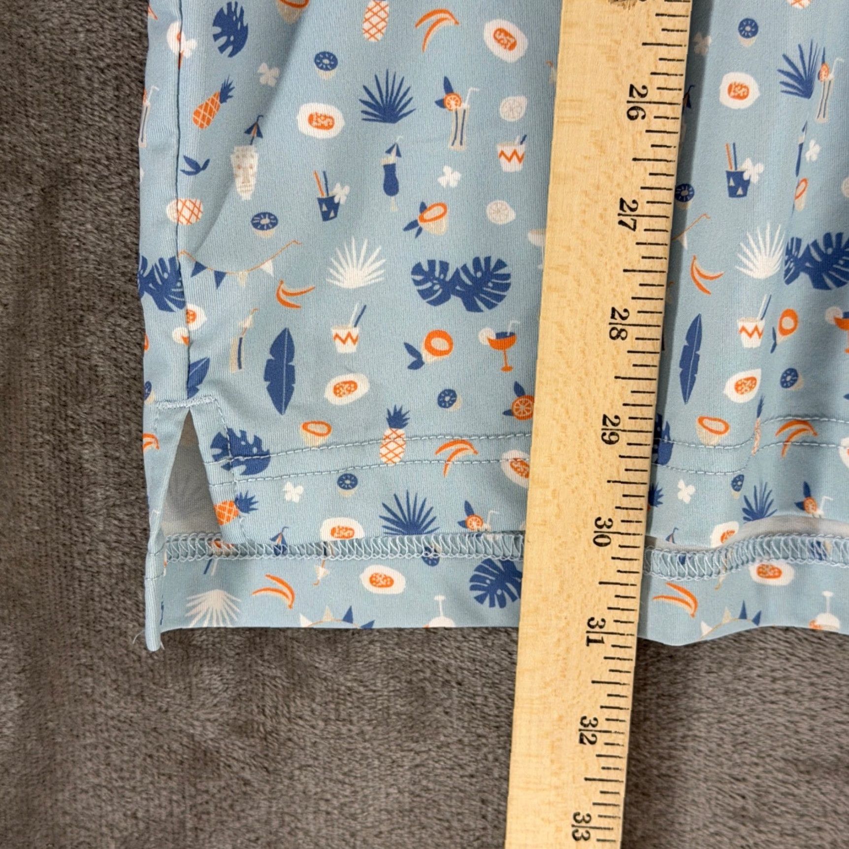 Vintage Straight Down Performance Polo Shirt Mens Large Blue Tropical Cocktail Pineapple Golf Polo Size US L / EU 52-54 / 3 - 4 Thumbnail
