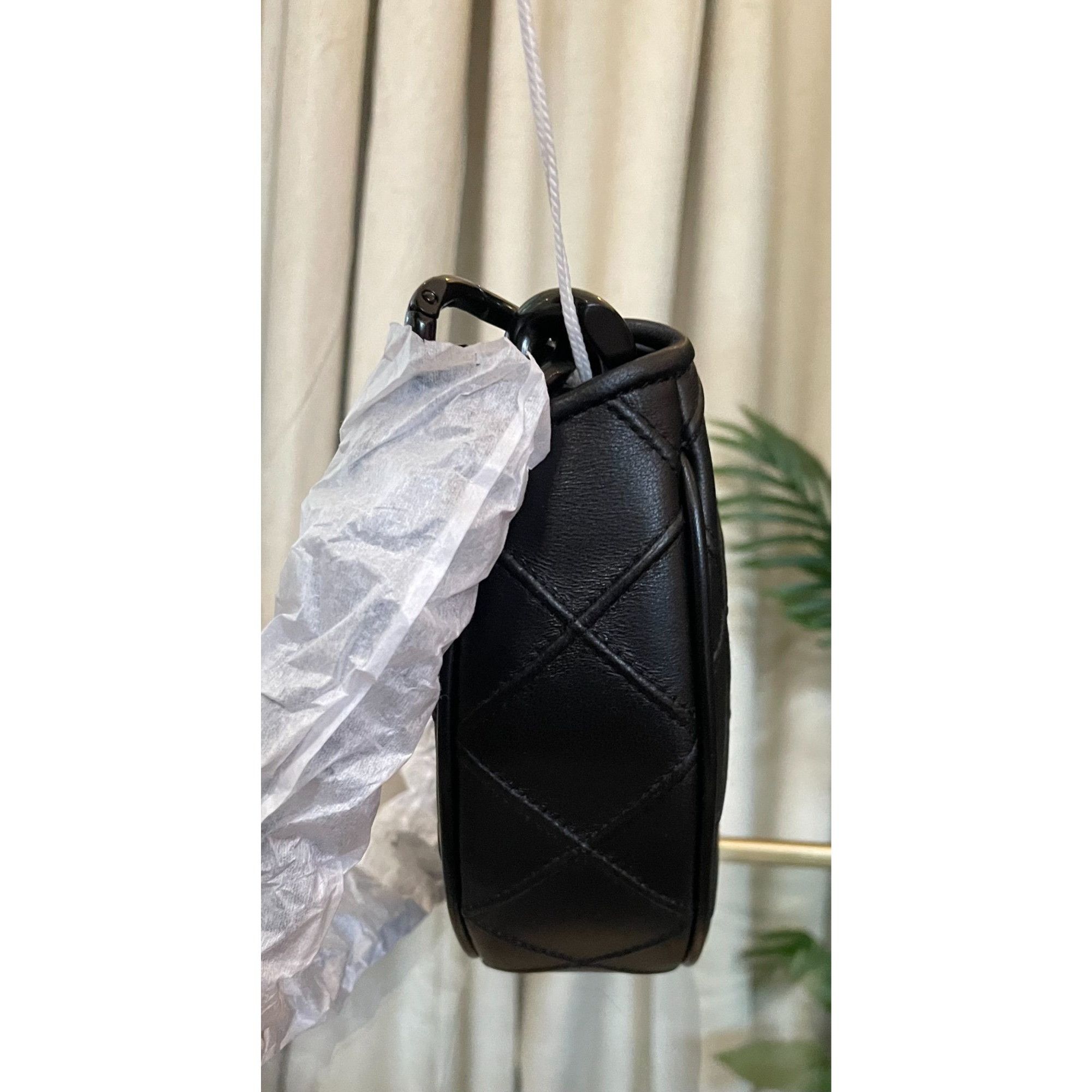 Tory Burch NWT! Authentic Tory Burch Black Leather Cresent Fleming Han Size ONE SIZE - 8 Thumbnail