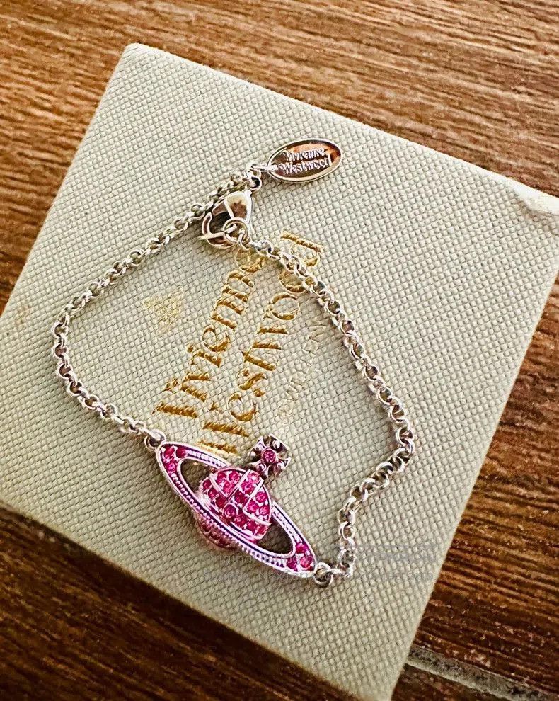 Vivienne Westwood Vivienne Westwood Pink Crystal Bracelet. Size ONE SIZE - 1 Thumbnail