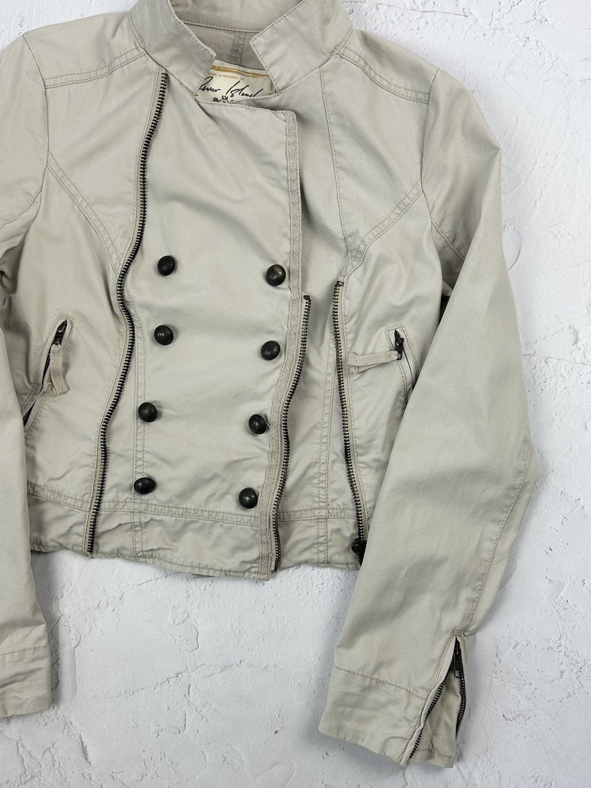 Vintage Y2K Vintage Zipper Crop Jacket Size M / US 6-8 / IT 42-44 - 3 Thumbnail
