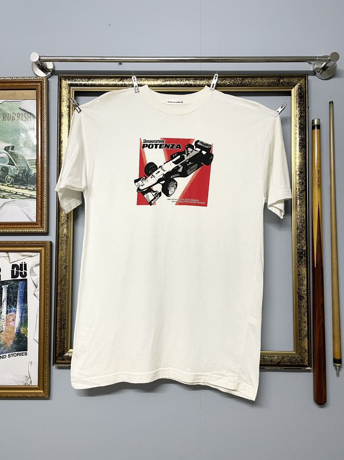 Designer Vintage 1990s Potenza Brigestone Event F1 Champion Tshirt Size US M / EU 48-50 / 2 - 1 Thumbnail