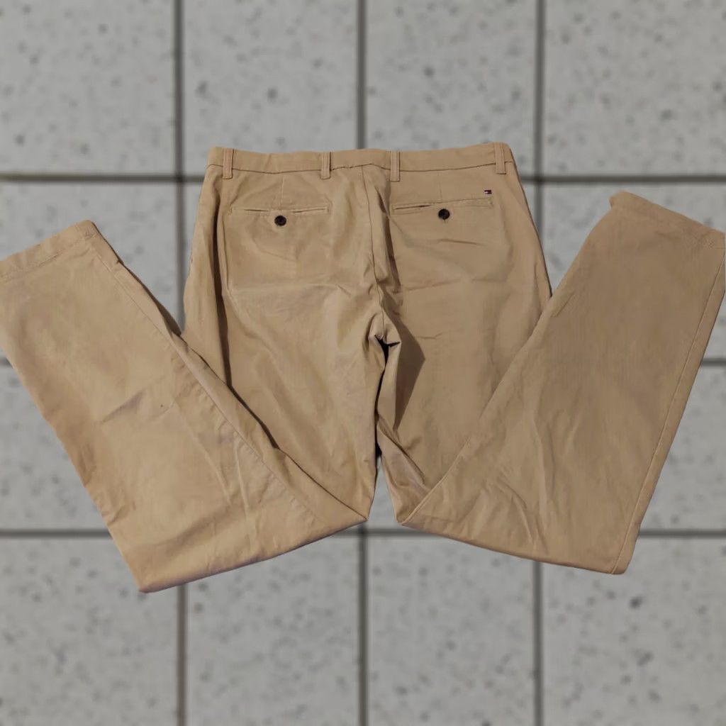 Tommy Hilfiger Tommy Hilfiger Pants Chino Cotton Stretch Trouser Khaki Beige Mens 34x34 34 Size US 34 / EU 50 - 1 Thumbnail