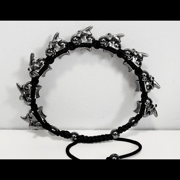 Other gothic vertebrae hematite beaded cord bracelet Size ONE SIZE - 6 Thumbnail