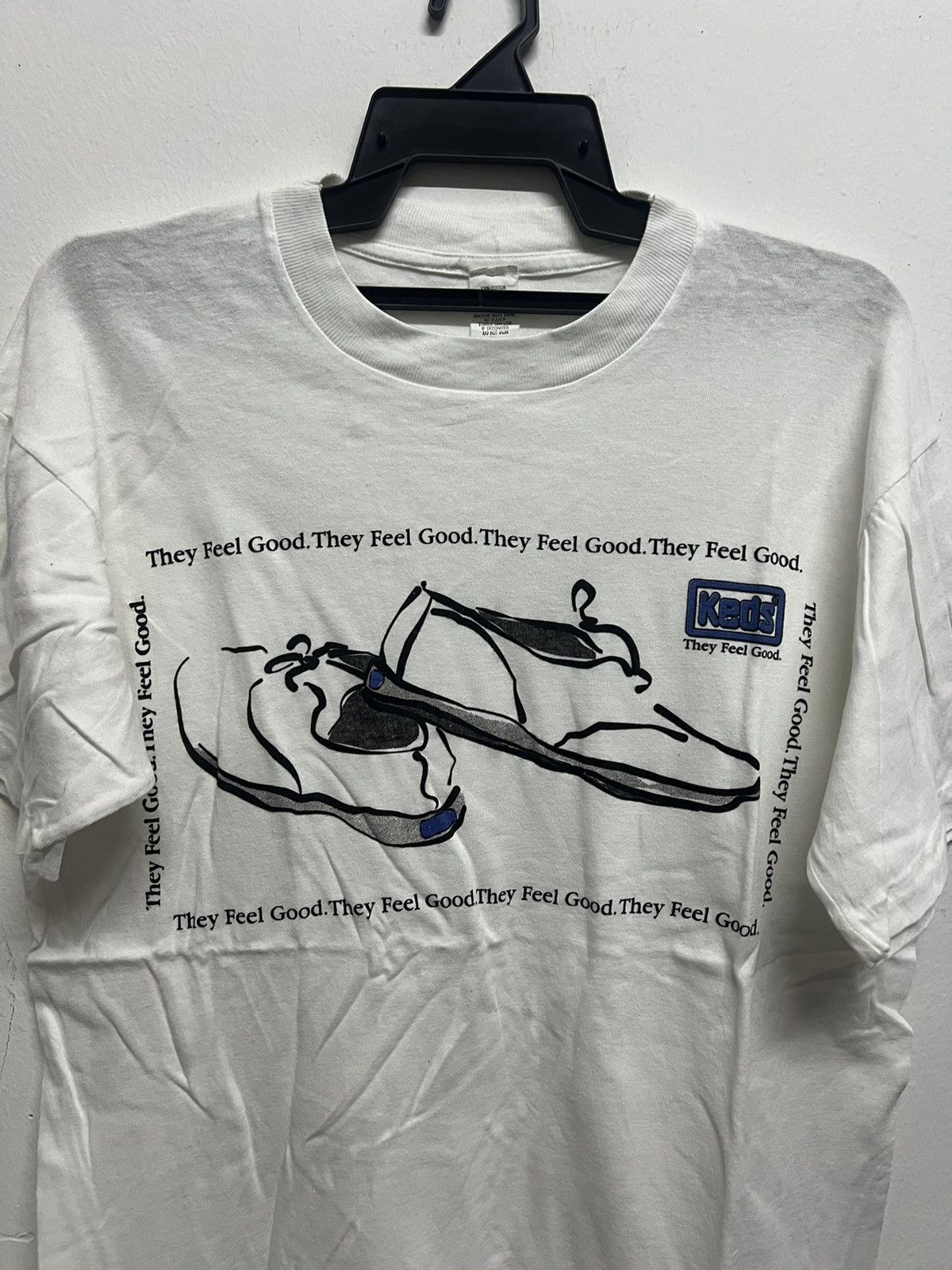 Vintage Vintage 90’s Keds Tee Size US XL / EU 56 / 4 - 2 Thumbnail
