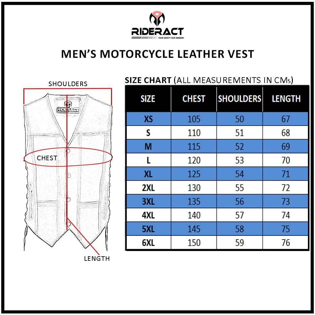Leather Motorcycle Leather Vest Disstressed Biker Jacket with Armor Size US S / EU 44-46 / 1 - 9 Thumbnail