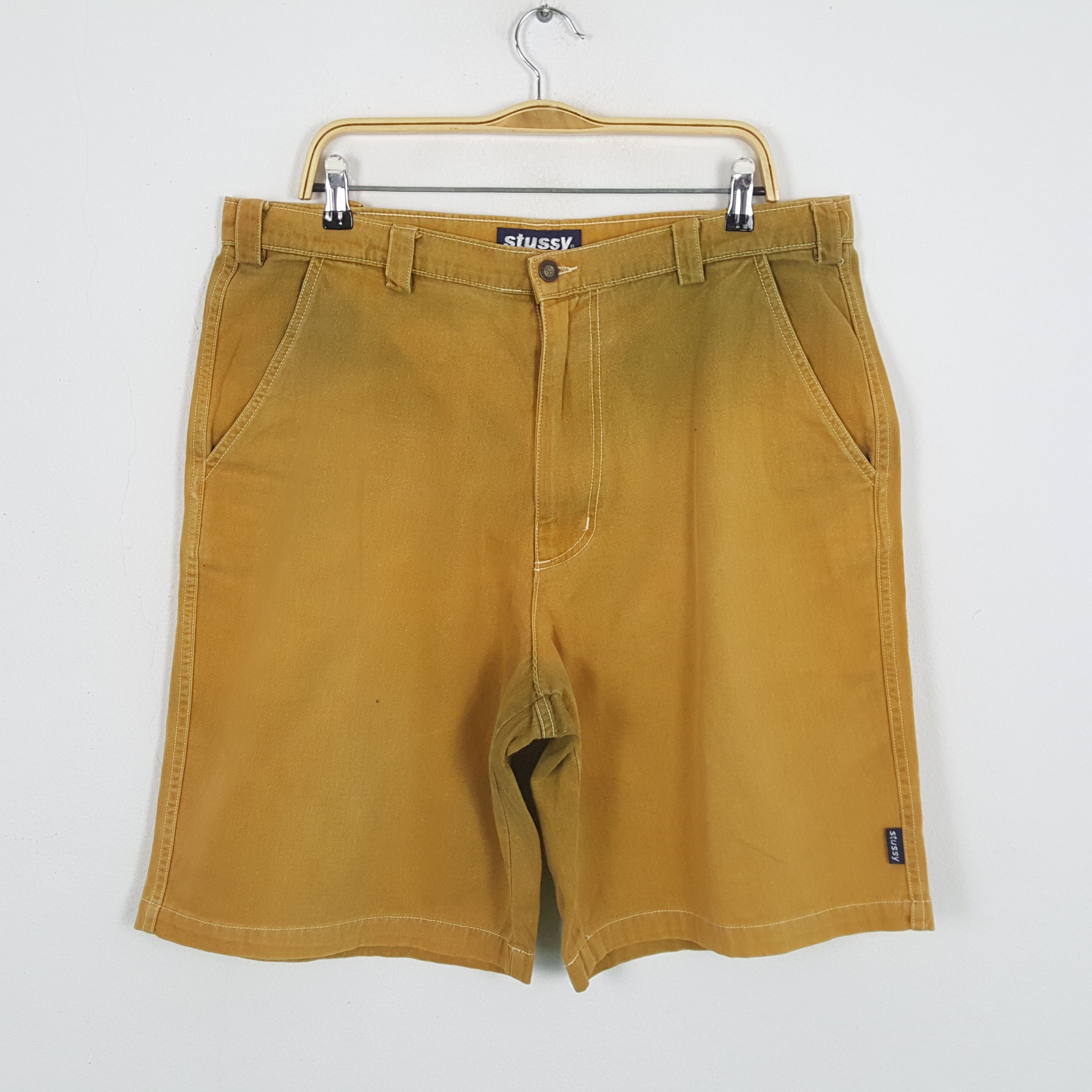 Stussy × Vintage Vintage STUSSY American Streetwear Skateboard Short Pants Size US 37 - 3 Thumbnail