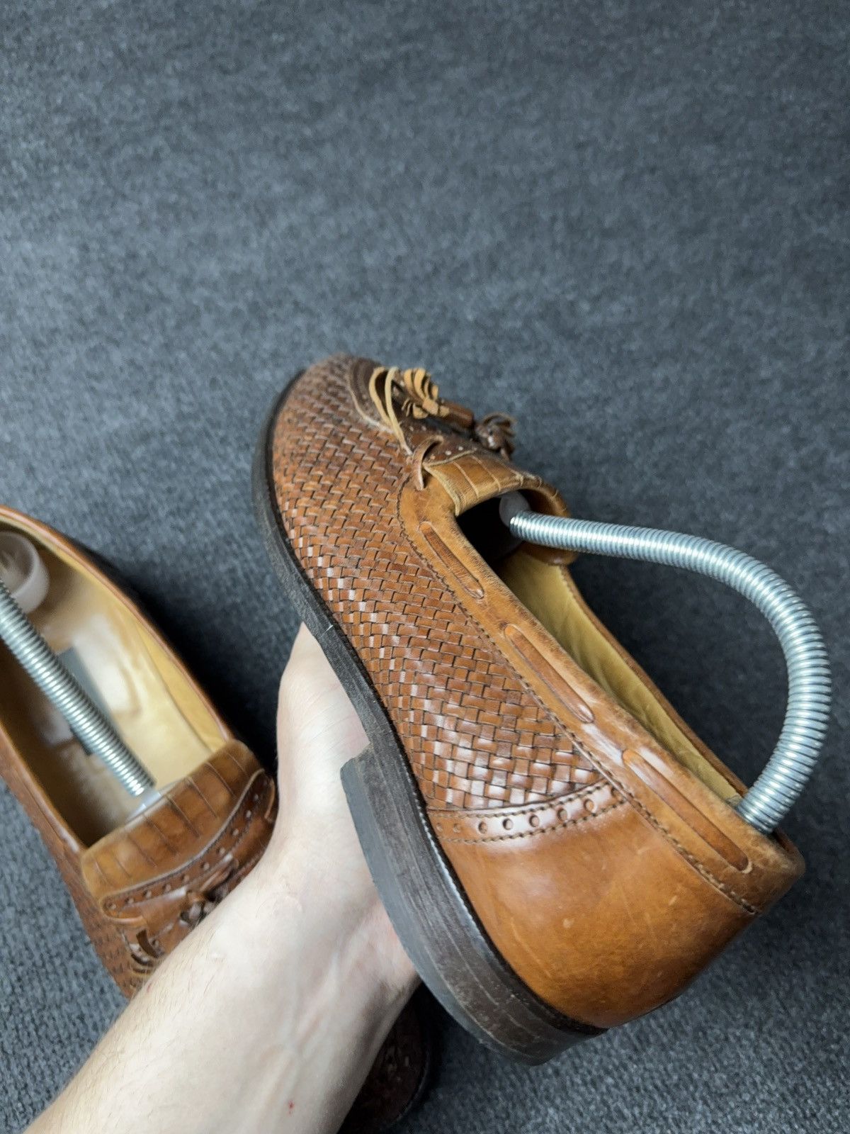 Bally Luxury Bally Woven Leather Tassel Loafers Brown Italy 42.5 Size US 9.5 / EU 42-43 - 12 Thumbnail