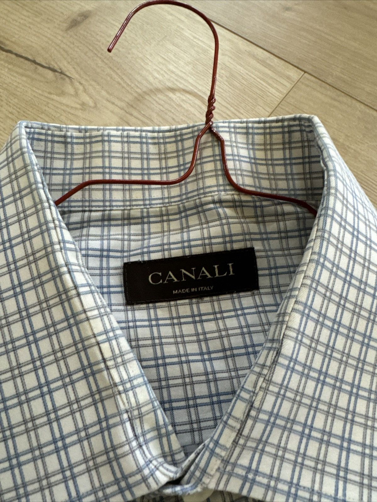 Canali Canali Blue Button Up Long Sleeve Italia Large 17.5/44 Neck Size US L / EU 52-54 / 3 - 3 Thumbnail