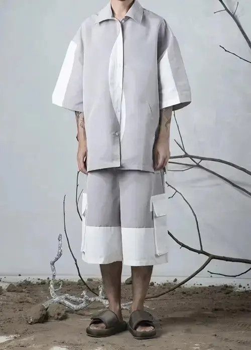 Jean 20SS Indigo Union Japan White Oversized Patchwork Shorts Size US 31 - 3 Thumbnail