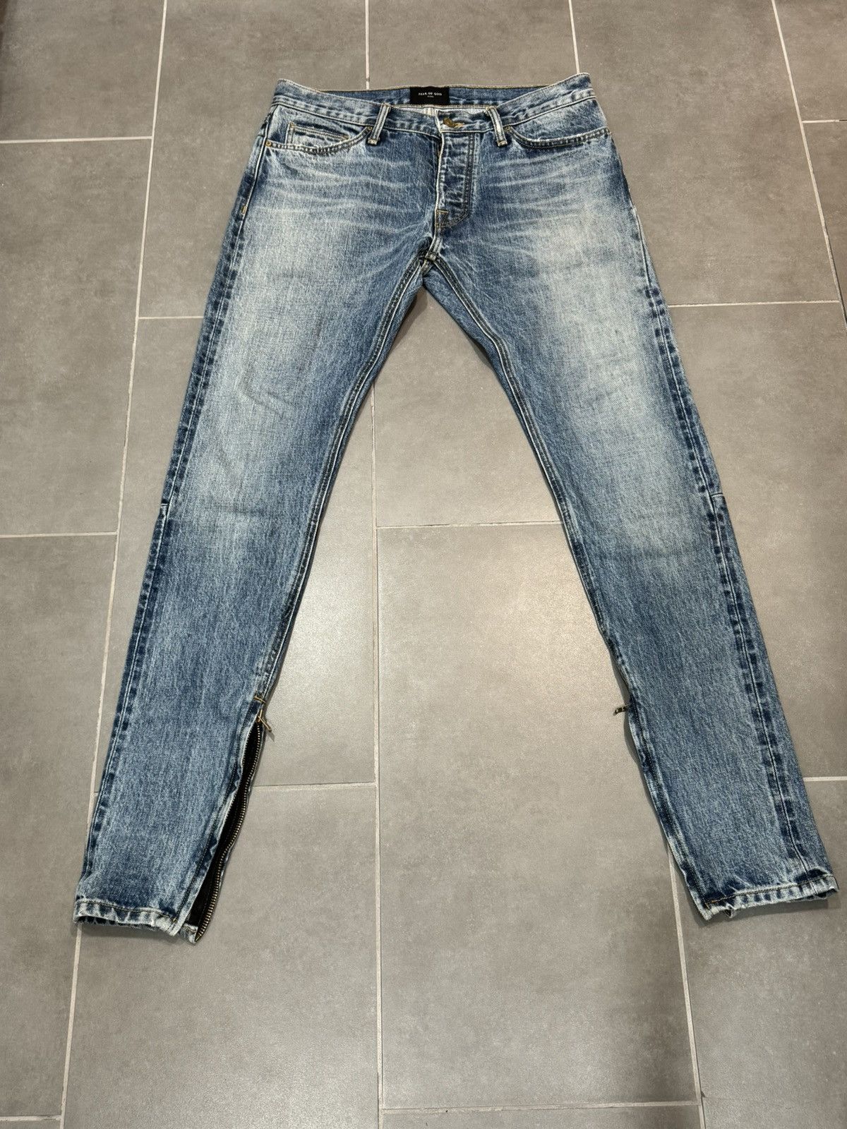 Fear of God Fear of god 5th collection slim zip jeans | Grailed