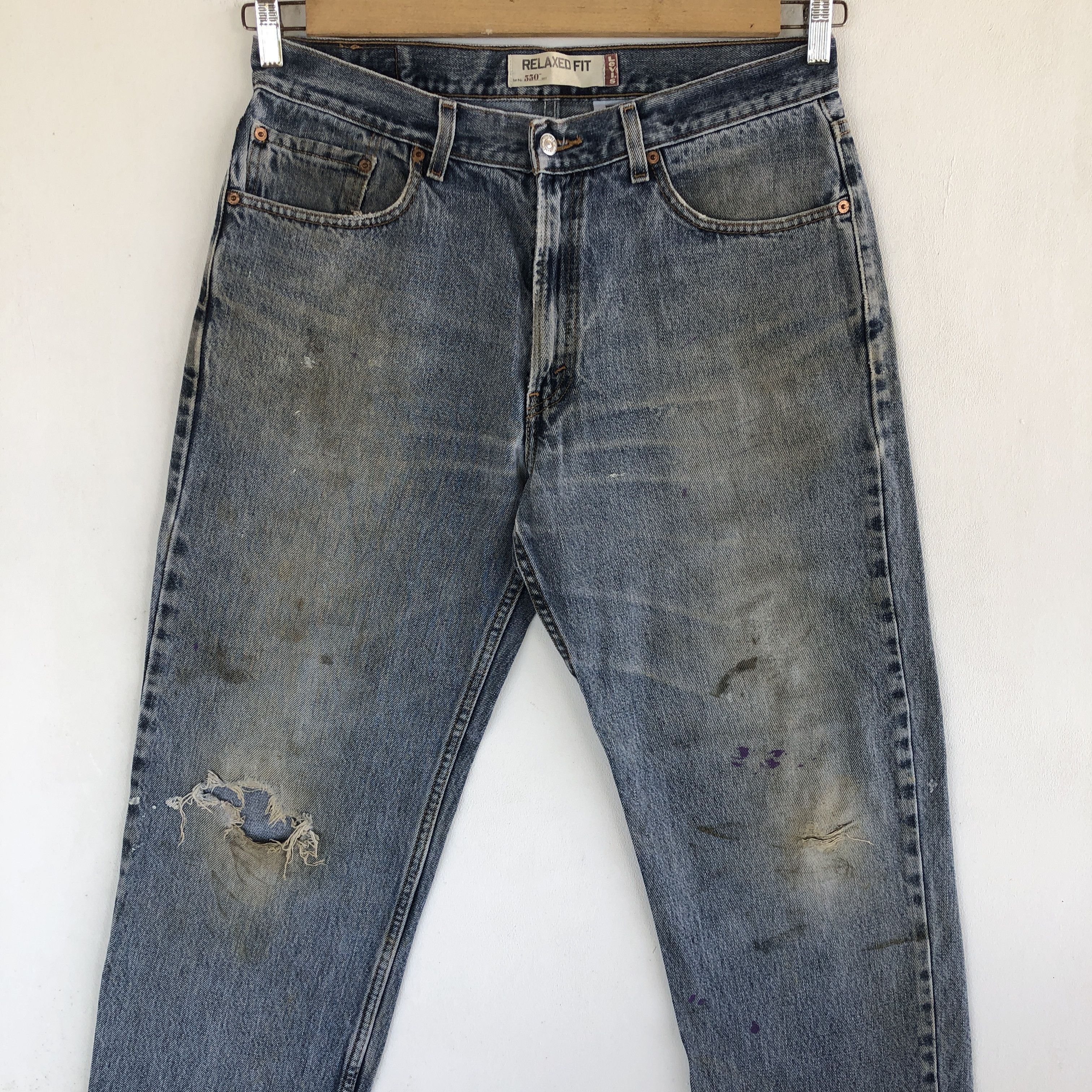 Levi's Vintage Levis 550 Jeans Levi's Faded Light Wash Denim Size US 32 / EU 48 - 3 Thumbnail