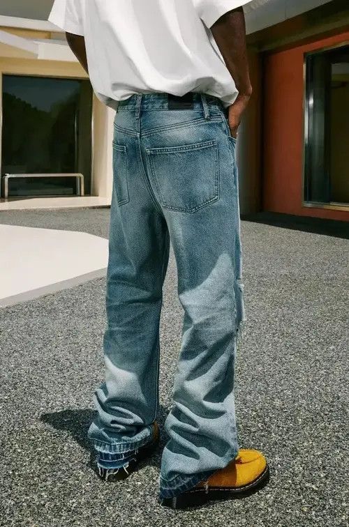 Jean Vintage washed ripped bootcut jeans Size US 32 / EU 48 - 3 Thumbnail