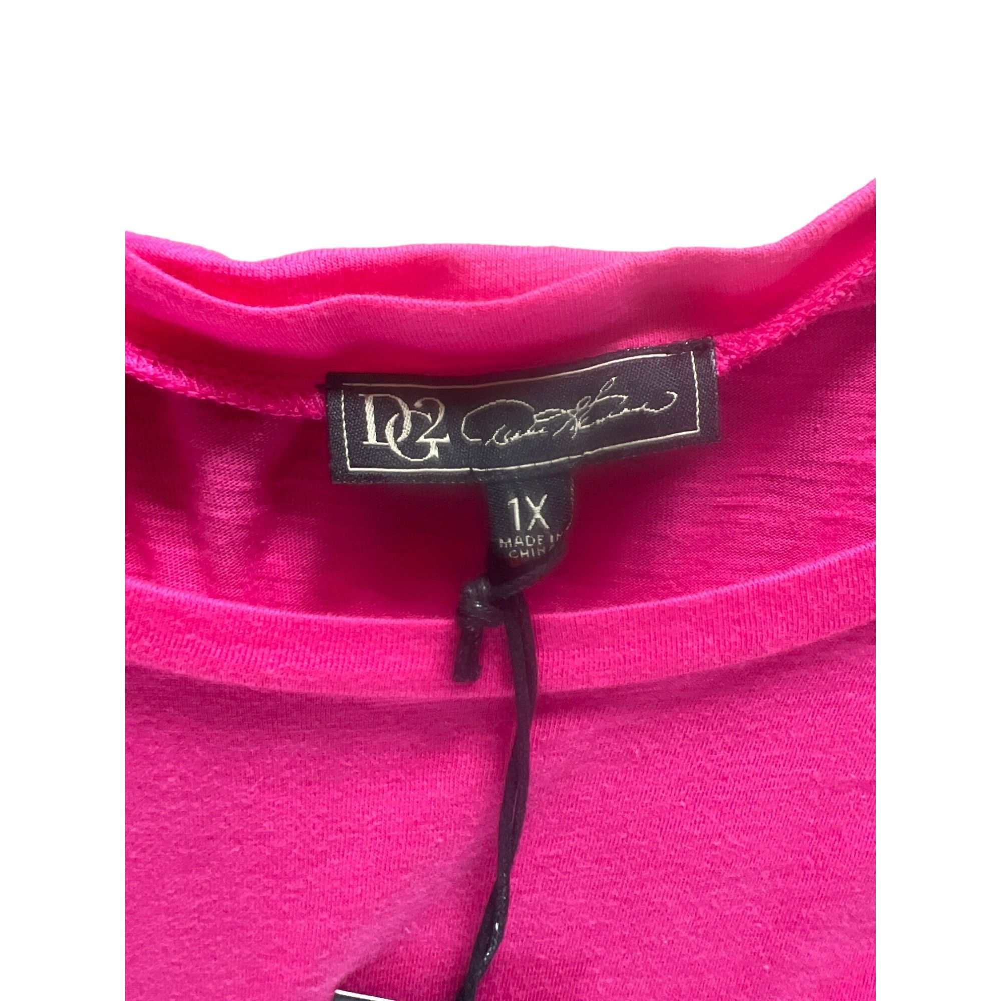 Designer Ruth Graham Womens 1X Pink Peasant Blouse With Puff Sleeves Size XL / US 12-14 / IT 48-50 - 3 Thumbnail