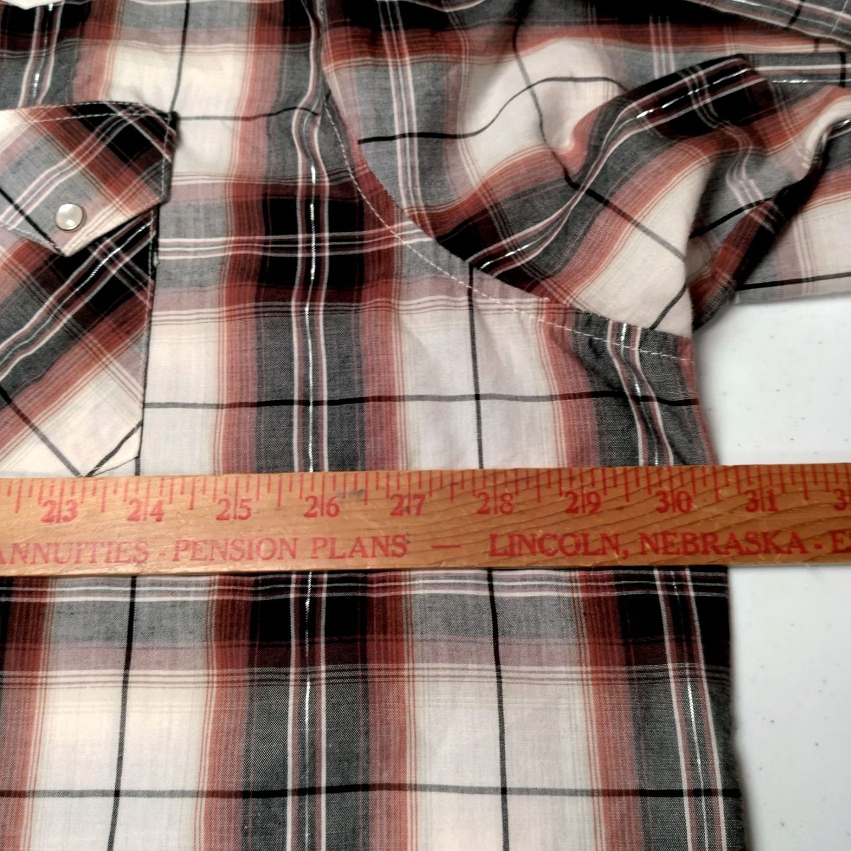 Vintage Rustler Shirt Men 3XL Brown Plaid Pearl Snap Western Sawtooth Cowboy Button-Up Short Sleeve Size US XXL / EU 58 / 5 - 6 Thumbnail