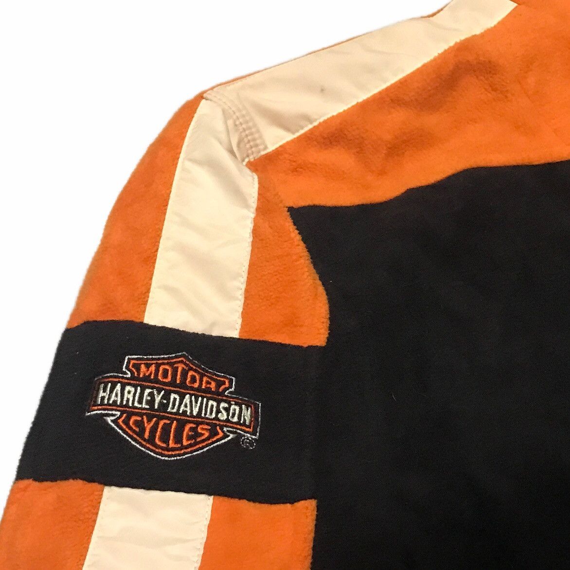 Harley Davidson × Vintage harley-davidson fleece half zip black/orange sweather Size US L / EU 52-54 / 3 - 5 Thumbnail