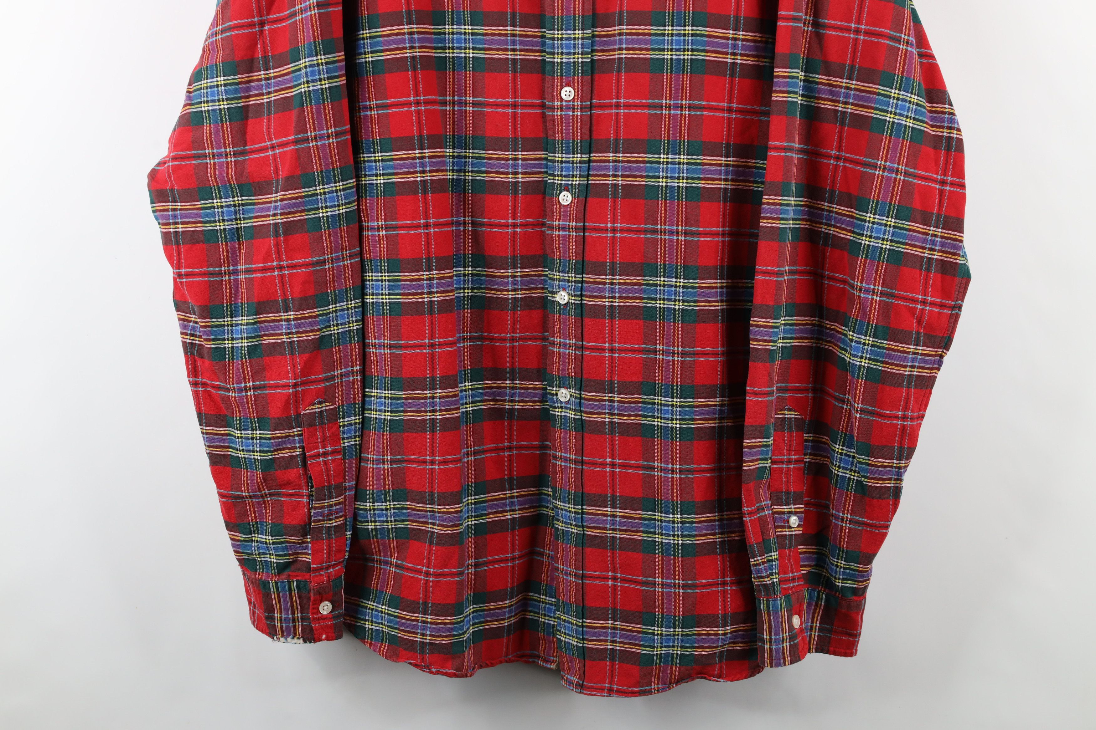 Polo Ralph Lauren Vintage 90s Ralph Lauren Heavyweight Button Down Shirt Plaid Size US XXL / EU 58 / 5 - 3 Thumbnail
