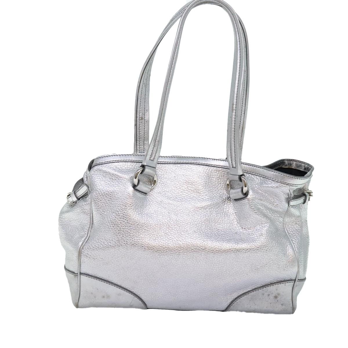 Celine CELINE Tote Bag Leather Silver Size ONE SIZE - 3 Thumbnail