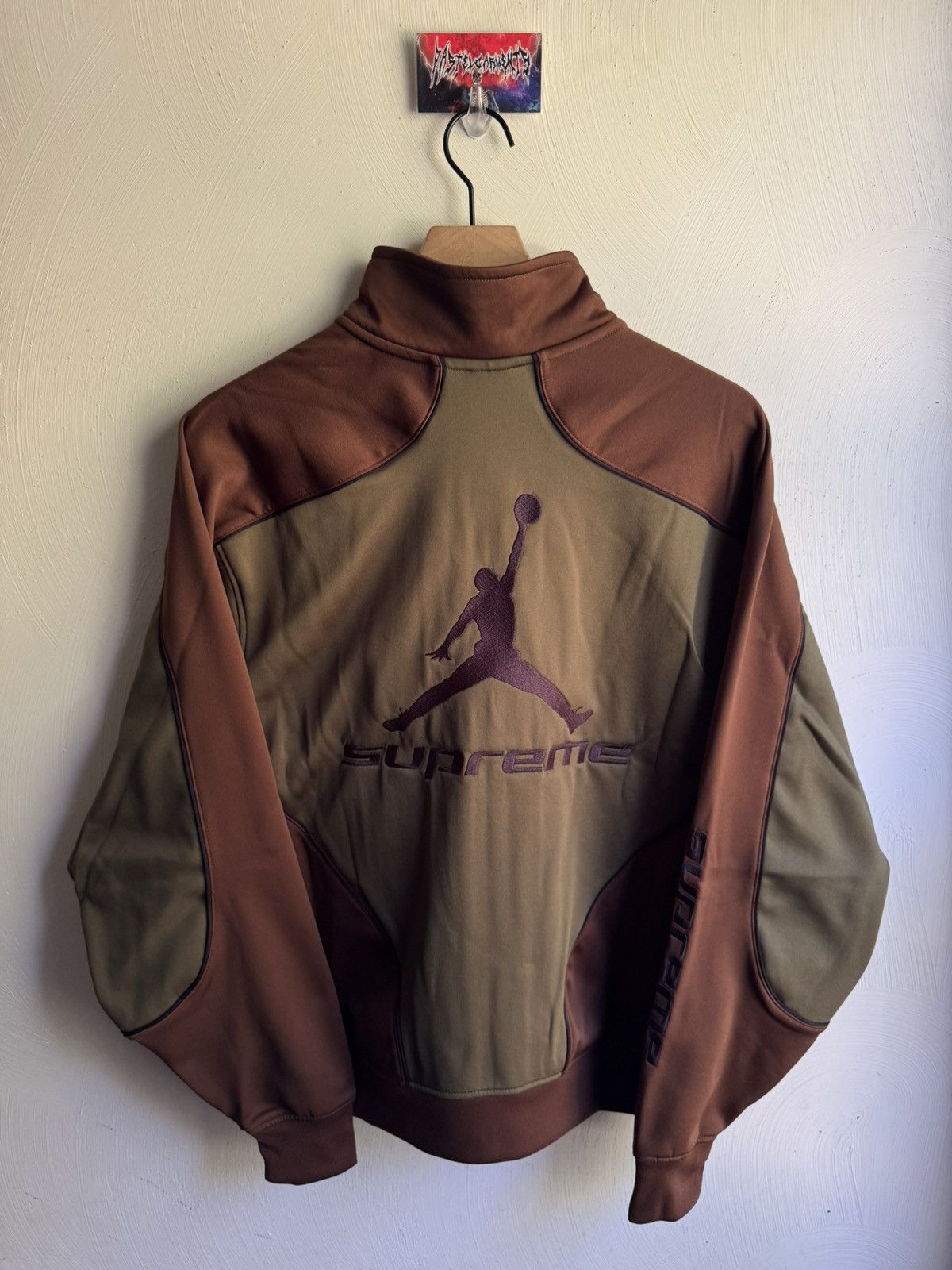Jordan Brand × Supreme Supreme Jordan Tricot Track Jacket Olive Size US M / EU 48-50 / 2 - 2 Thumbnail