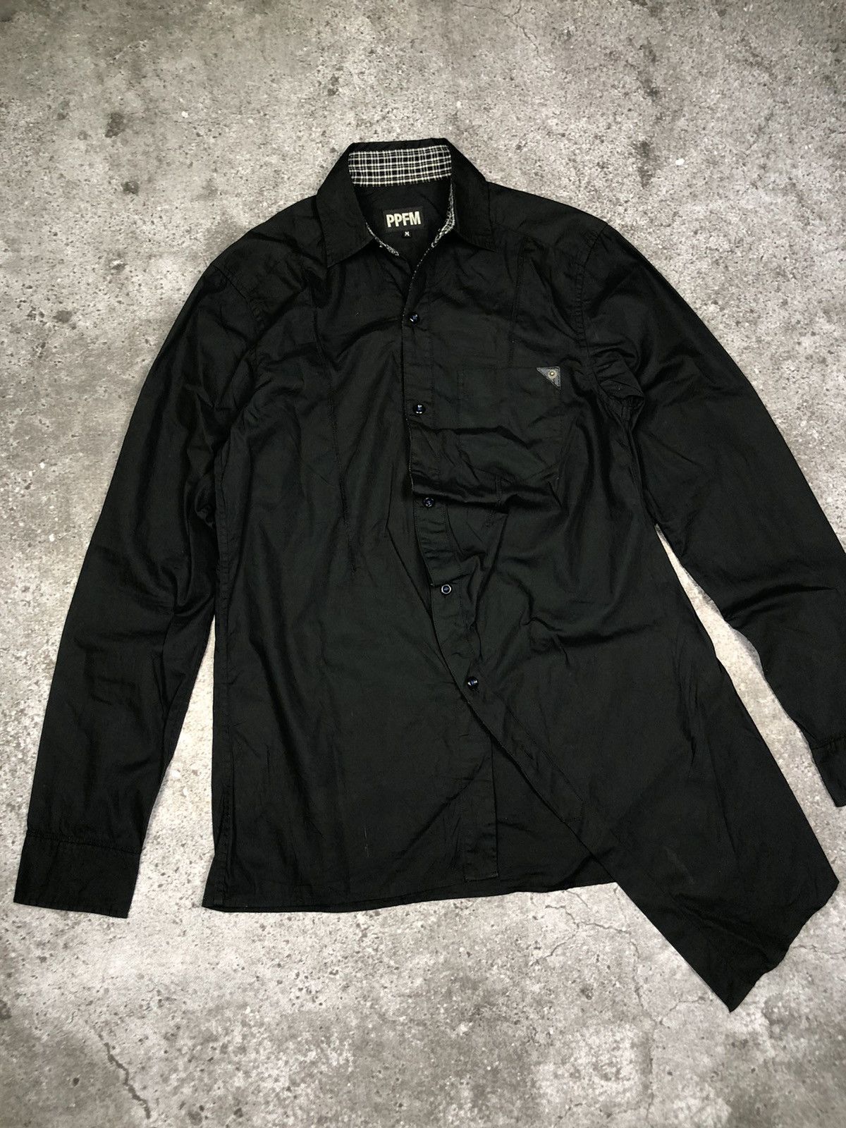 PPFM Asymmetric Black Shirt