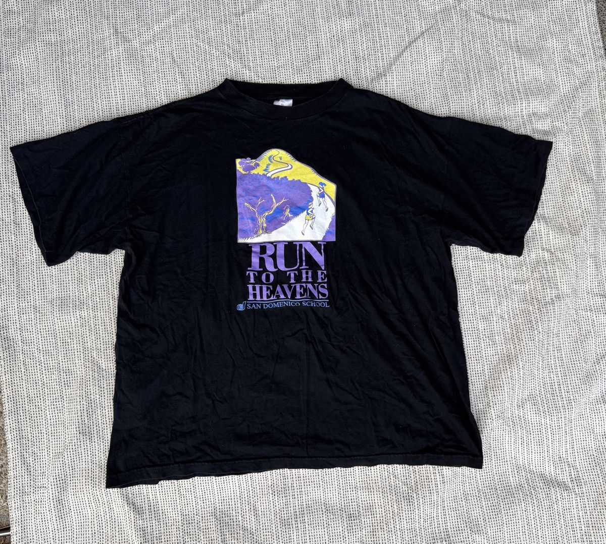Vintage vintage running run to the heavens San Domenico school shirt Size US XL / EU 56 / 4 - 2 Thumbnail