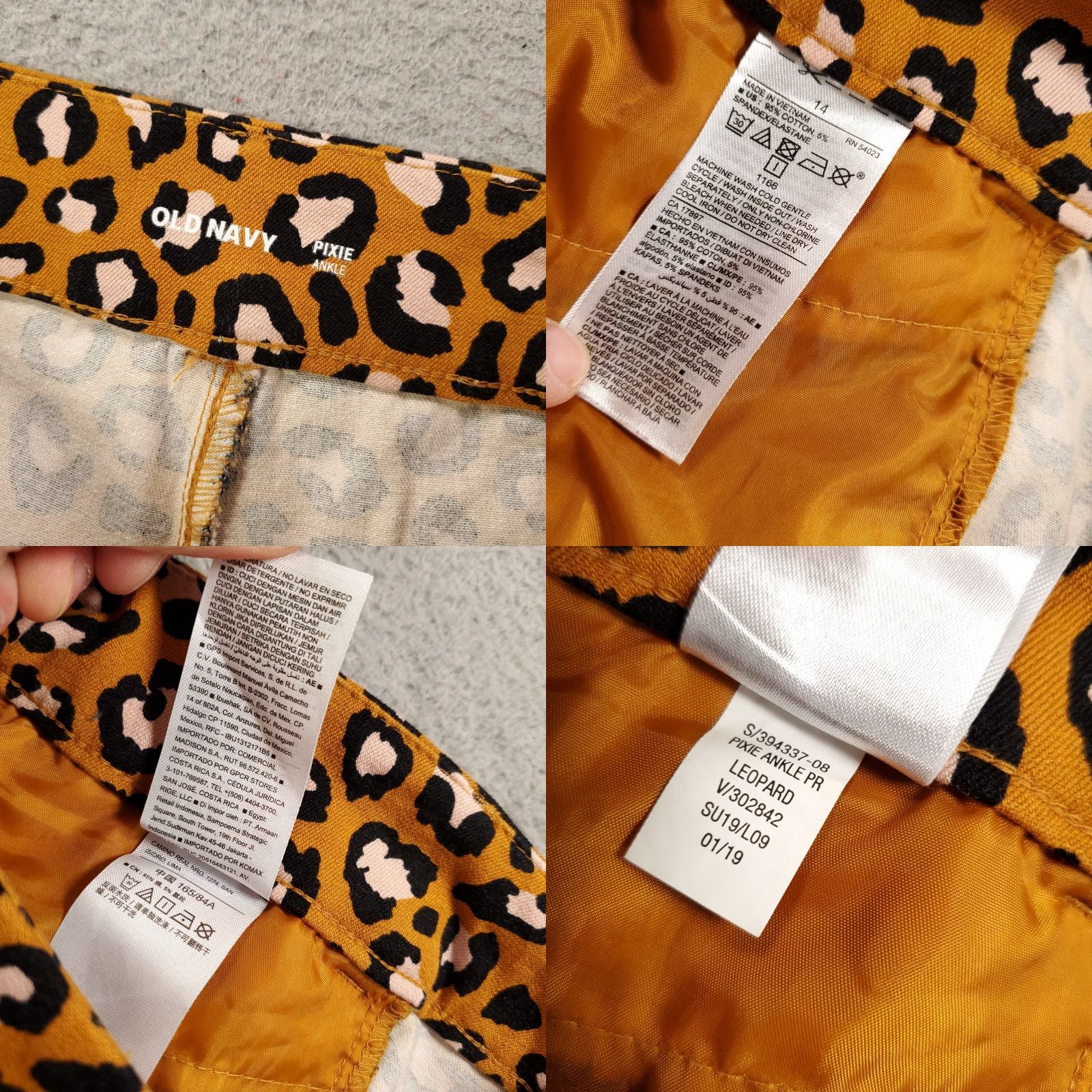Old Navy Old Navy Leopard Pants Womens 14 Pixie Animal Print Stretch Ankle Cheetah Pants Regular Women 90s City Size 36" / US 14 / IT 50 - 8 Thumbnail