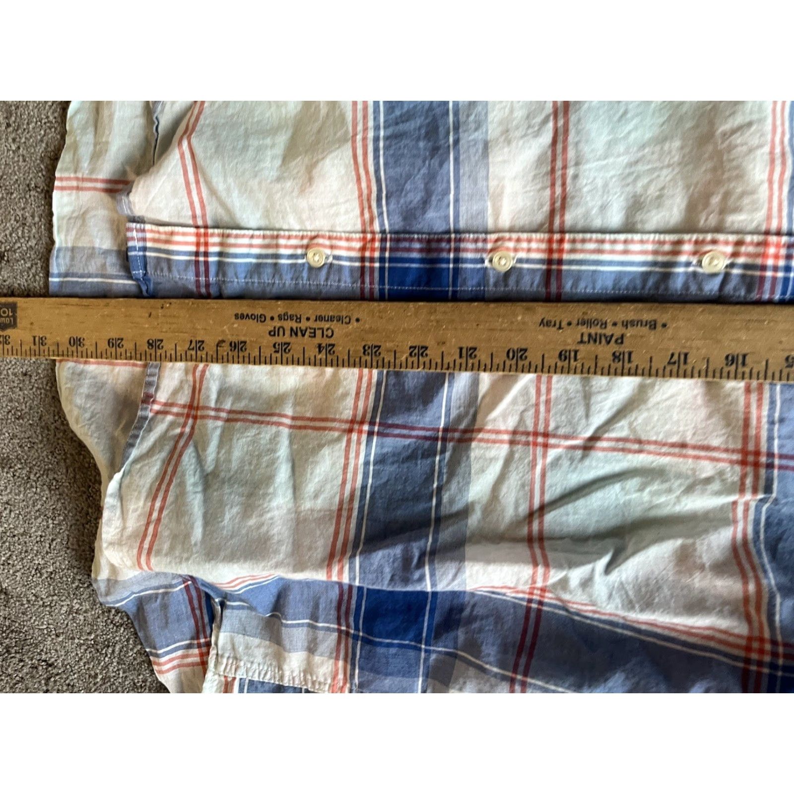 H&M H&M Button-Down Dress Shirt Long Sleeve Plaid Blue White L Slim Mens Shirt Adult Large Blue Plaid H&M Shirt Mens Size 42R - 6 Thumbnail