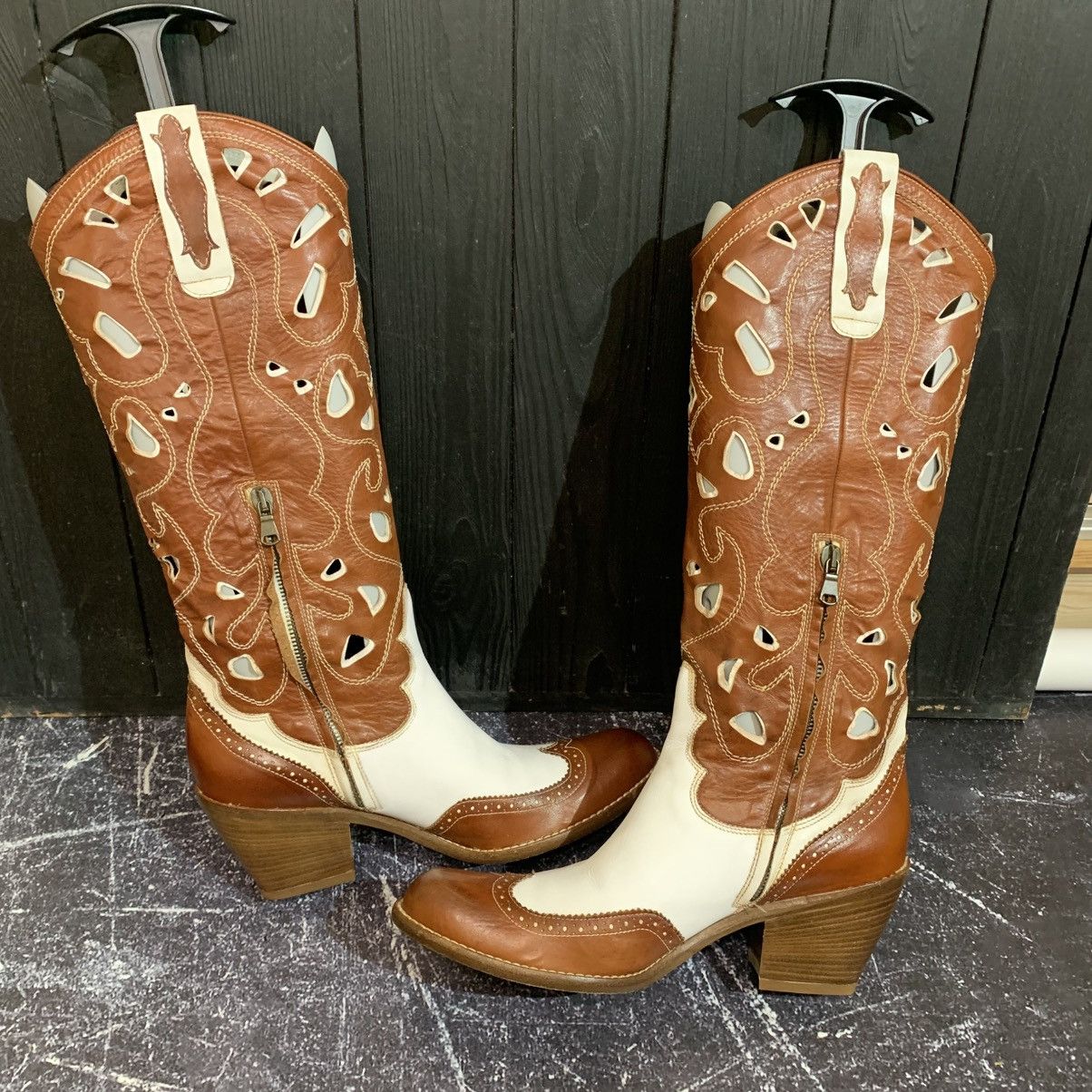Cowboy Equipment × Pinko PINKO Leather Cowboy Western Women’s Boots Size 39 Size US 9 / IT 39 - 10 Thumbnail