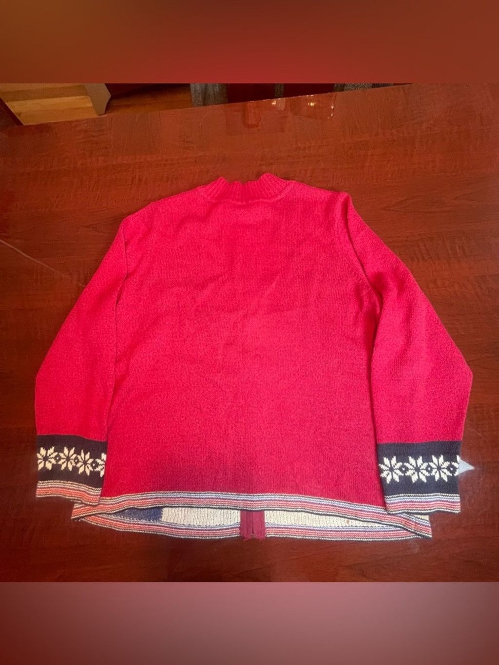 Other Christopher & Banks Vintage XL Patchwork Zip Cardigan Nordic Size XL / US 12-14 / IT 48-50 - 7 Thumbnail