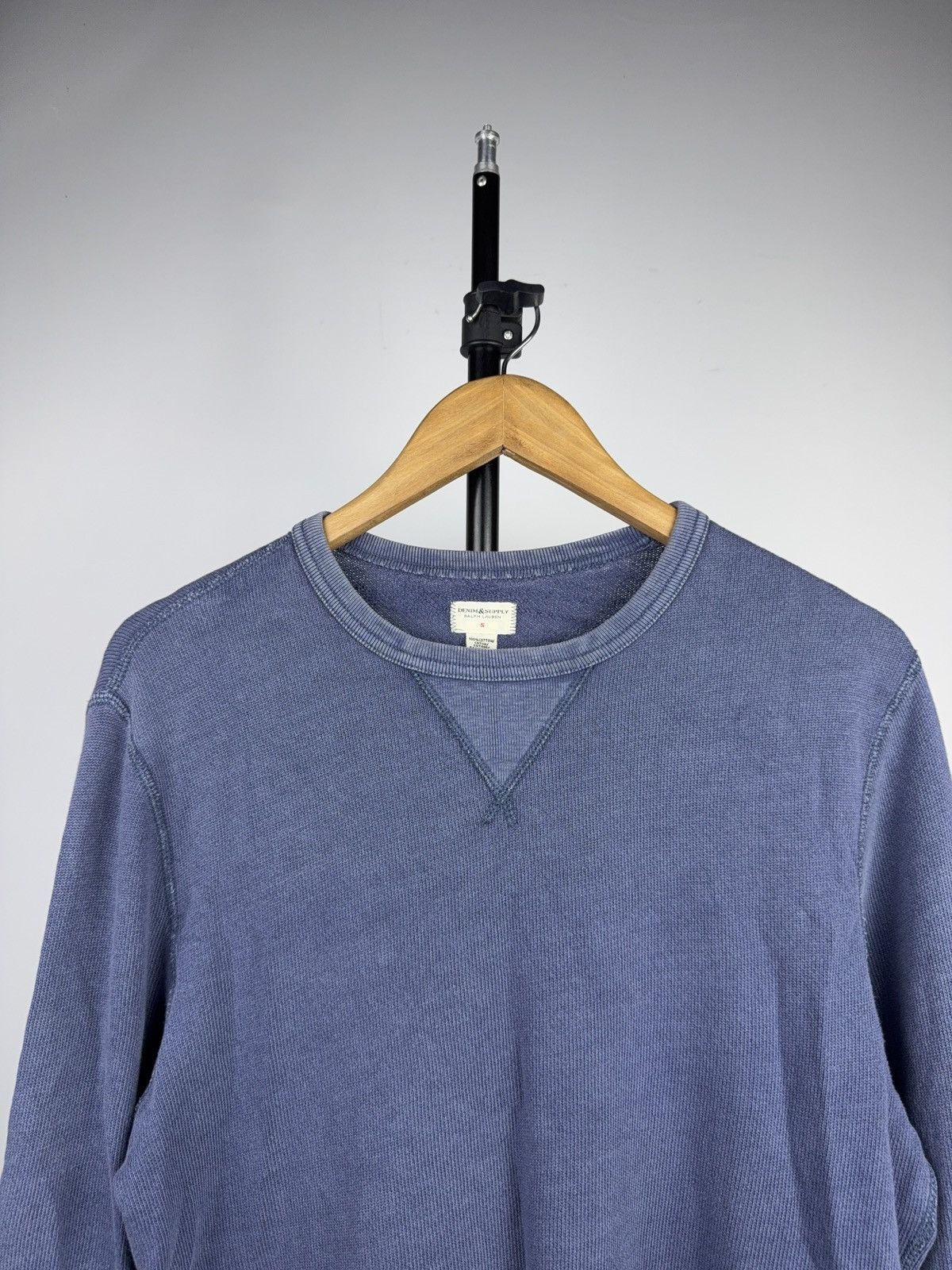Denim & Supply Ralph Lauren Distressed Denim & Supply Ralph Lauren Faded Blue Sweatshirt Size US S / EU 44-46 / 1 - 2 Thumbnail