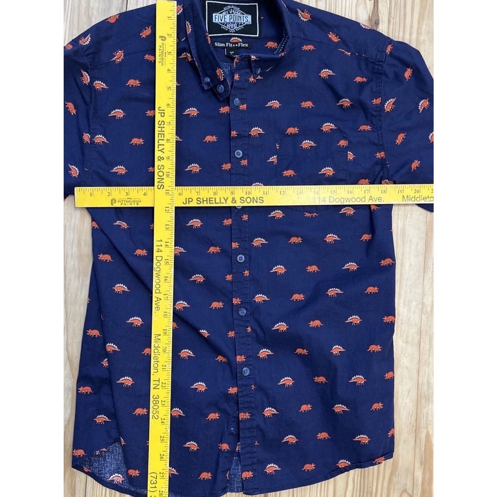 Other Five Points Slim Fit Shirt Men's L Navy Blue Pattern Size US L / EU 52-54 / 3 - 5 Thumbnail