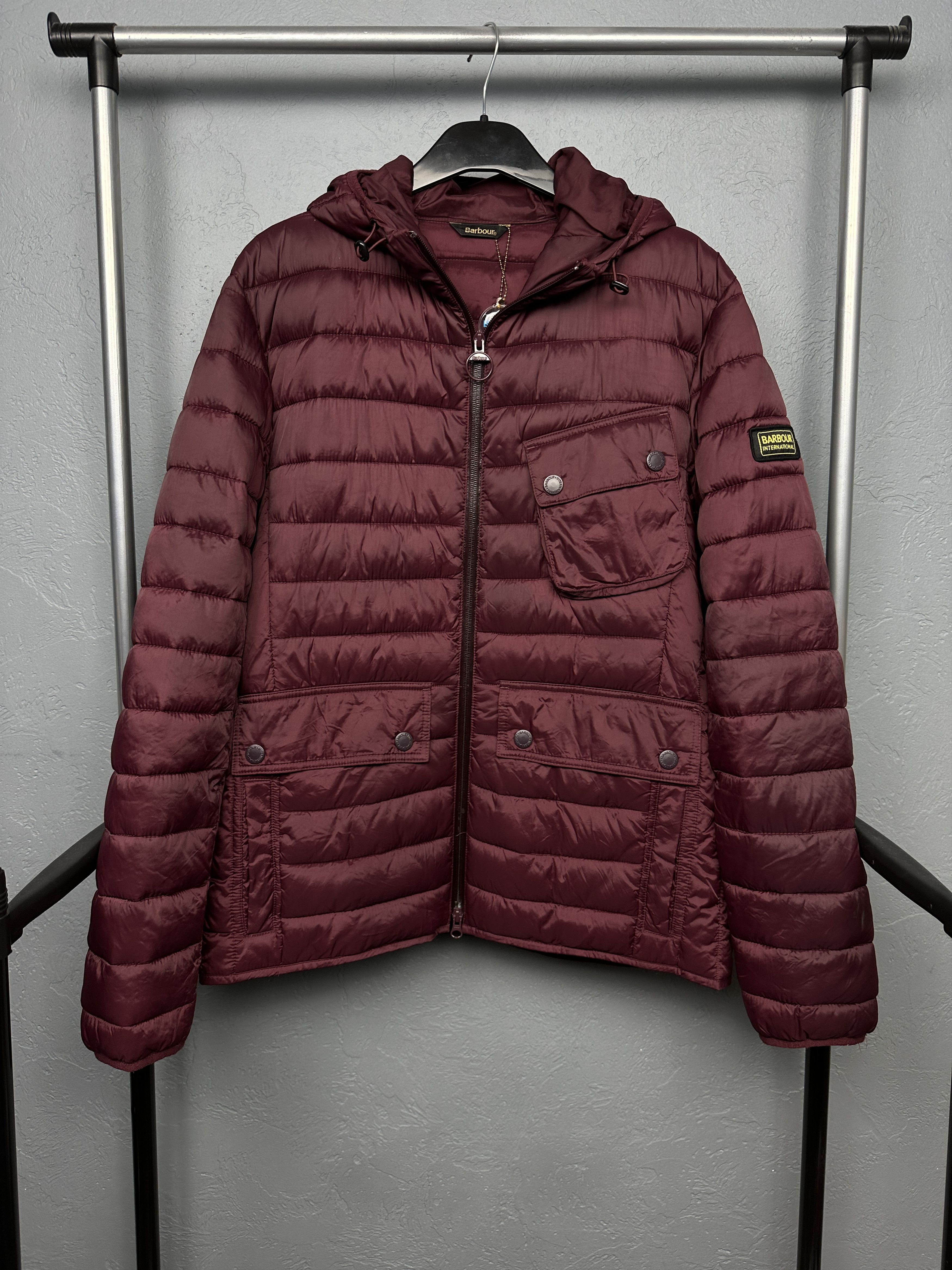 Barbour Barbour International Mens Ouston Hooded Quilted Jacket Size US XL / EU 56 / 4 - 1 Thumbnail