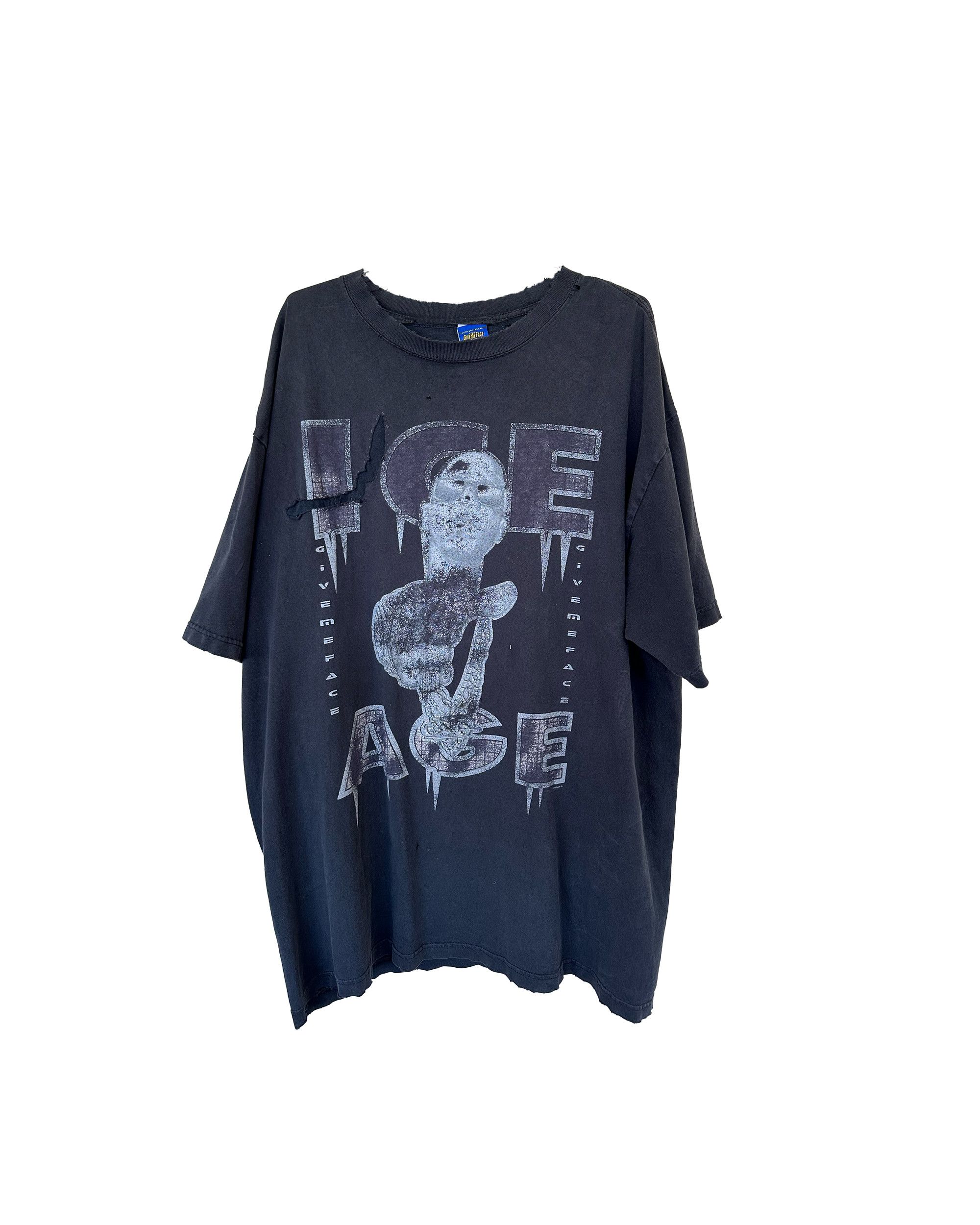 image of Rap Tees x Vintage Sick Vintage Give Me Face Rap Tee Ice Age in Black, Men's (Size 2XL)