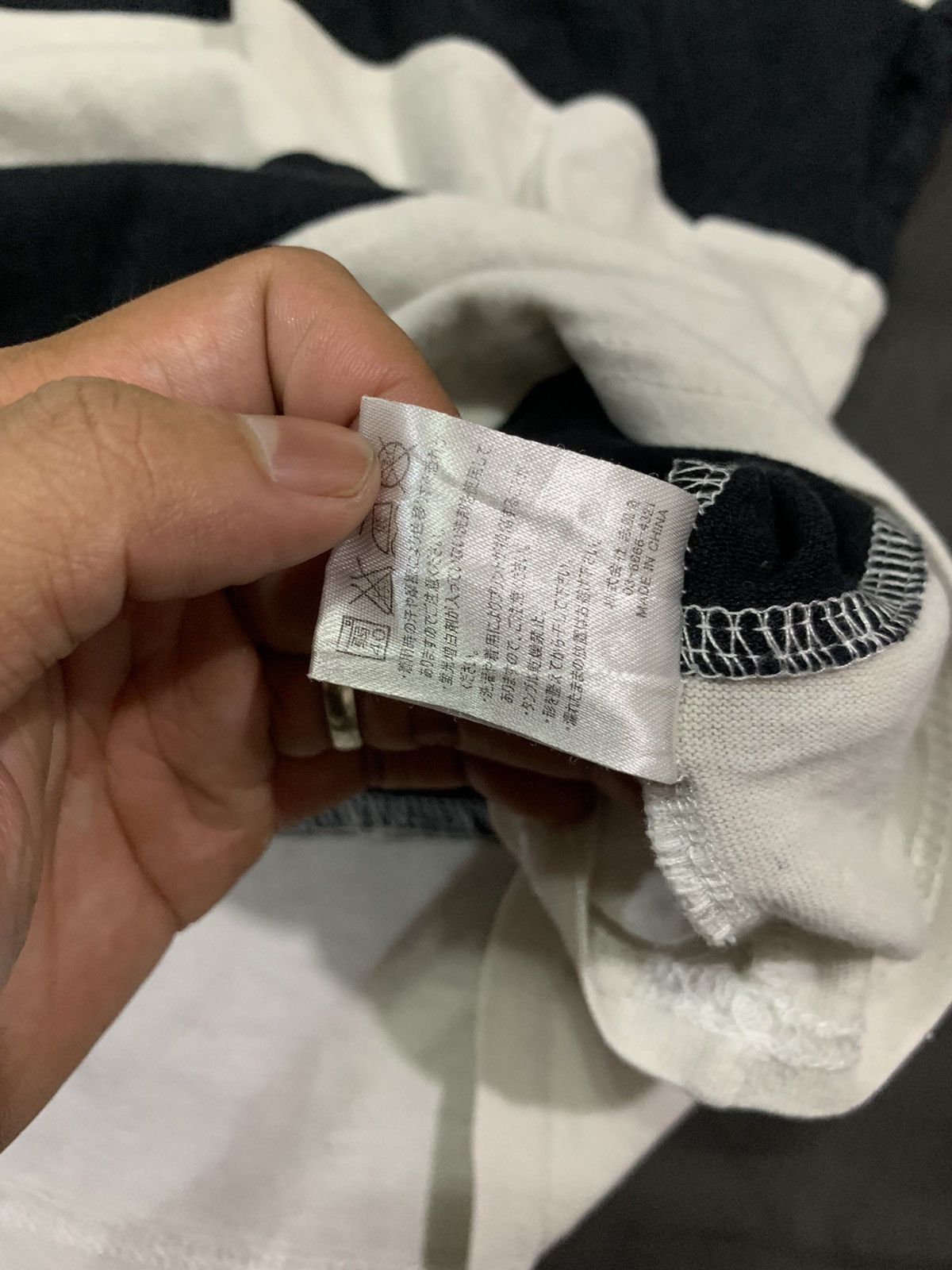 Japanese Brand 💸BINDINGOFFER💸Number (n)ine stripe pocket tees Size US XS / EU 42 / 0 - 5 Thumbnail