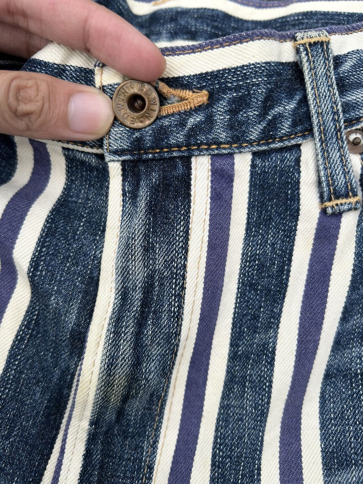 Kapital Vintage Edwin 505 Selvedge Stripe Japanese Denim Jeans Size US 32 / EU 48 - 7 Thumbnail