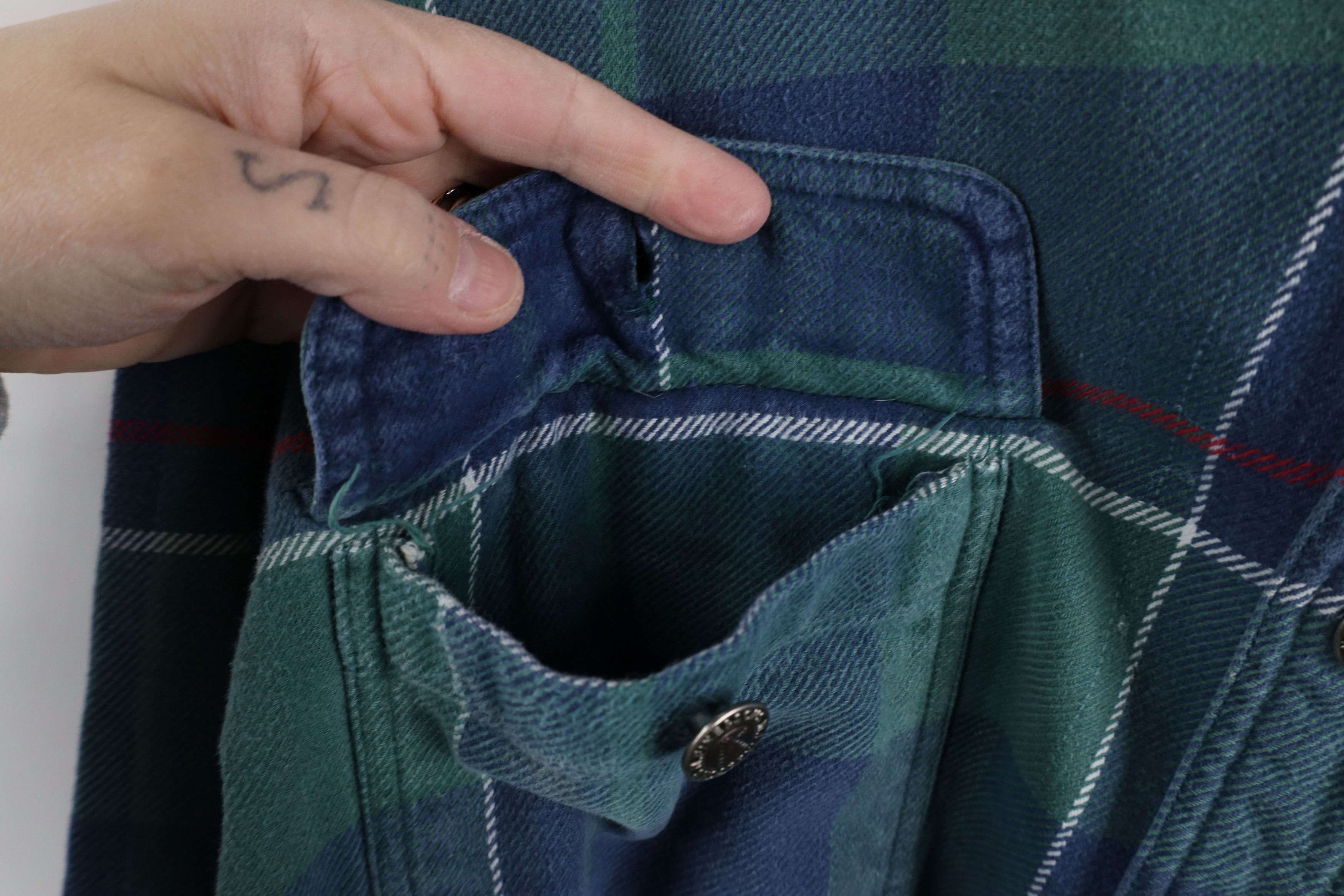 Vintage Vintage 90s Streetwear Heavyweight Flannel Button Shirt Size US M / EU 48-50 / 2 - 9 Thumbnail