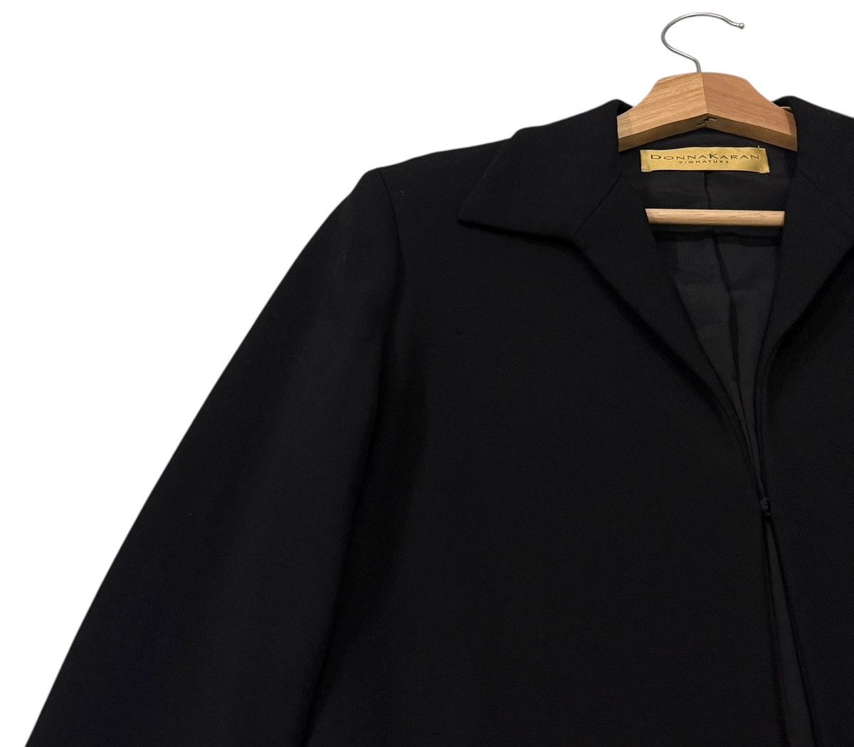 Vintage Donna Karan Signature Wool Rayon Hook Button Jacket