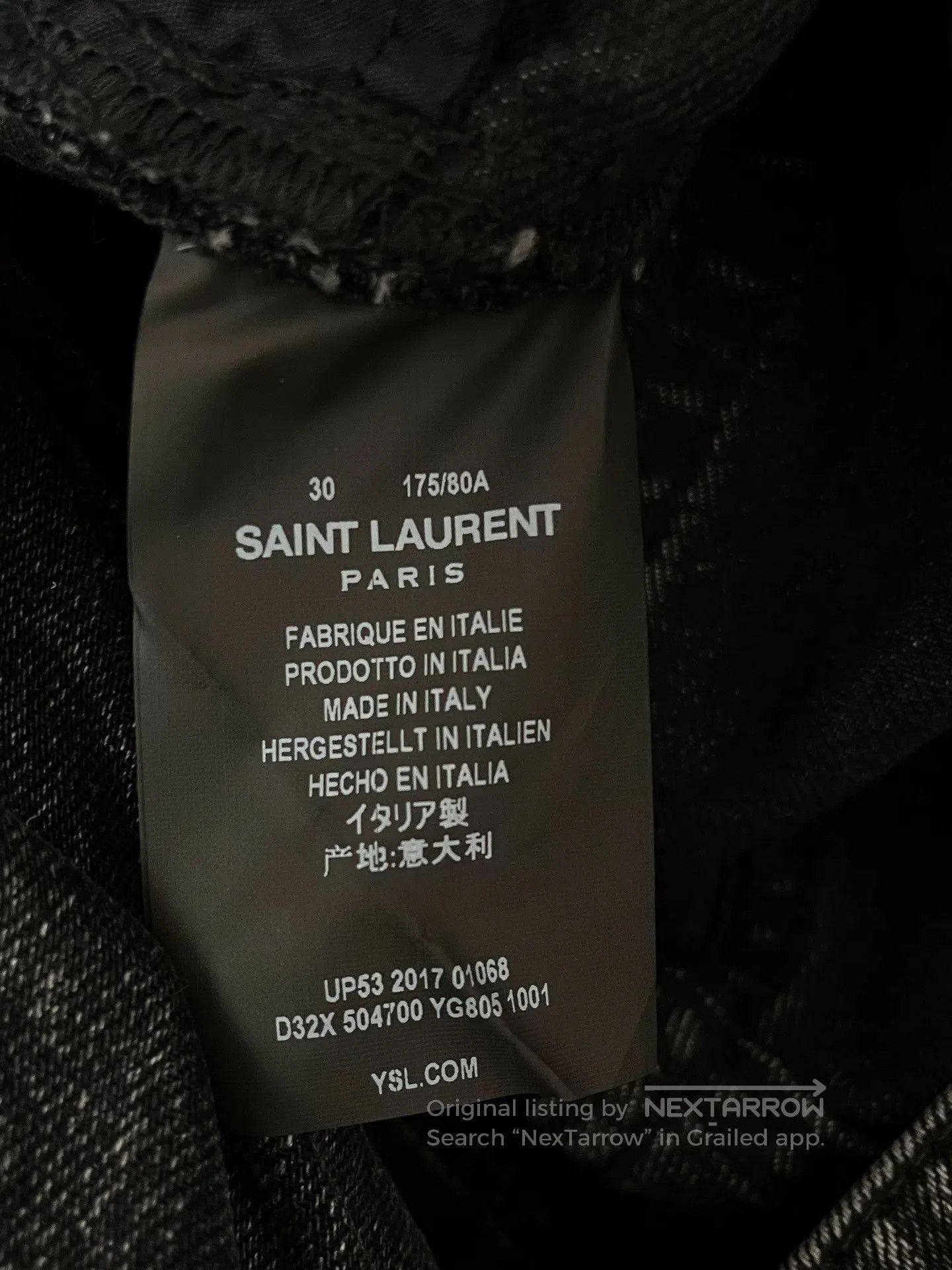 Saint Laurent Paris Saint Laurent SLP D02 Black Distressed Jeans. Size US 30 / EU 46 - 4 Thumbnail