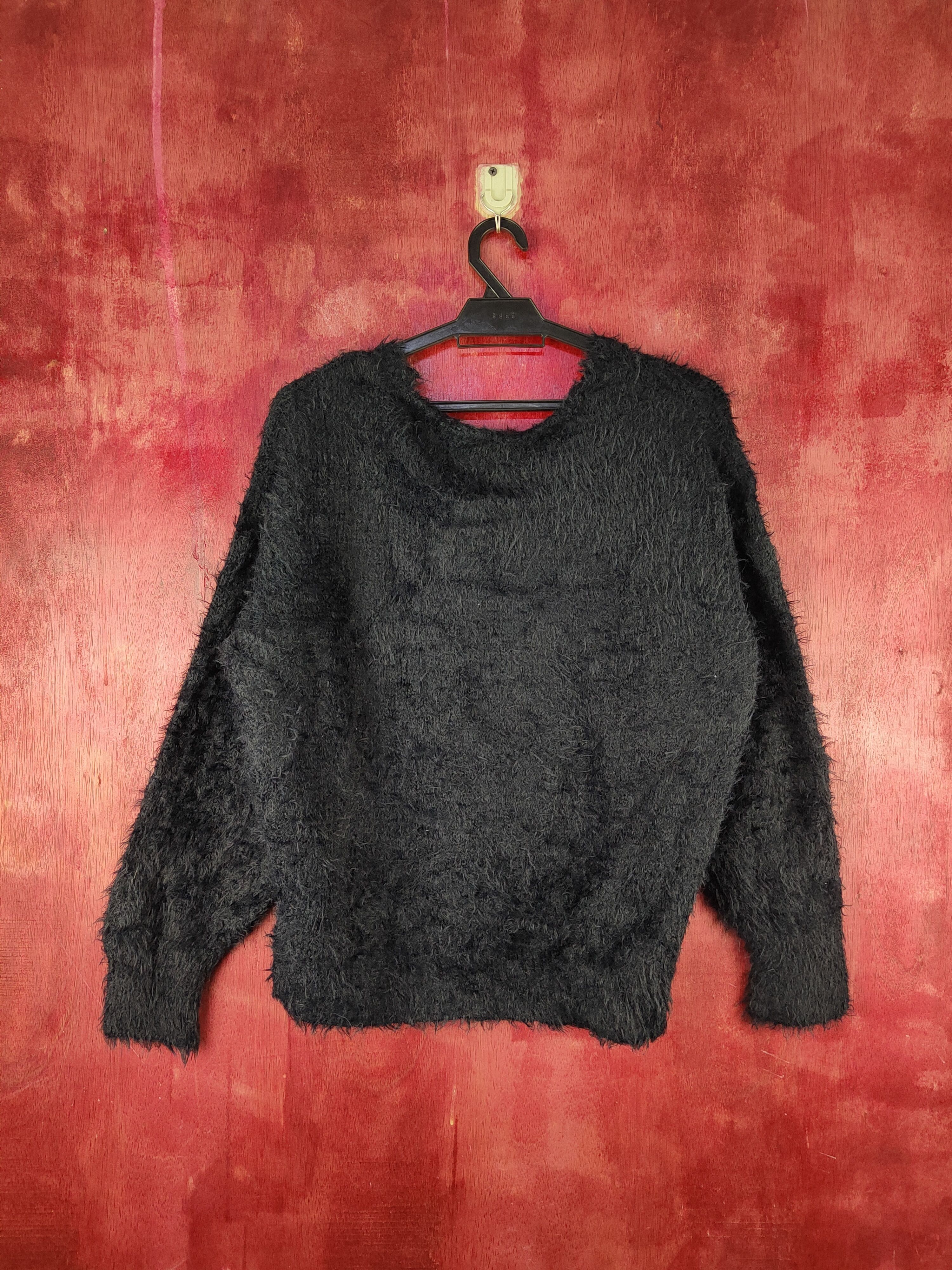 GU GU Navy Shag Shaggy Fur Mohair Knitwear #S1999 Size L / US 10 / IT 46 - 7 Thumbnail